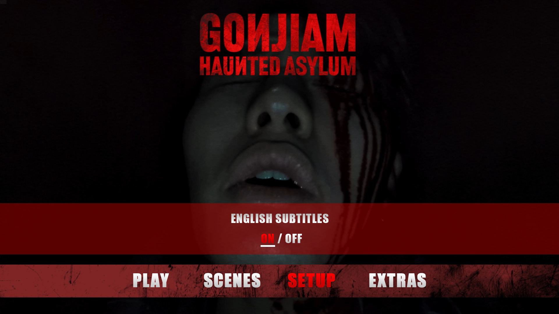 Gonjiam: Haunted Asylum Blu-ray Setup Menu