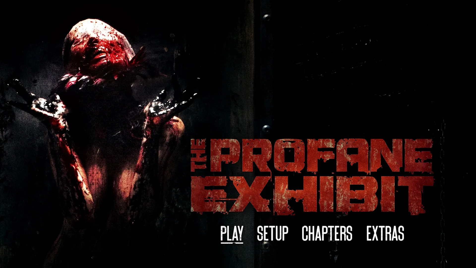 The Profane Exhibit Blu-ray menu