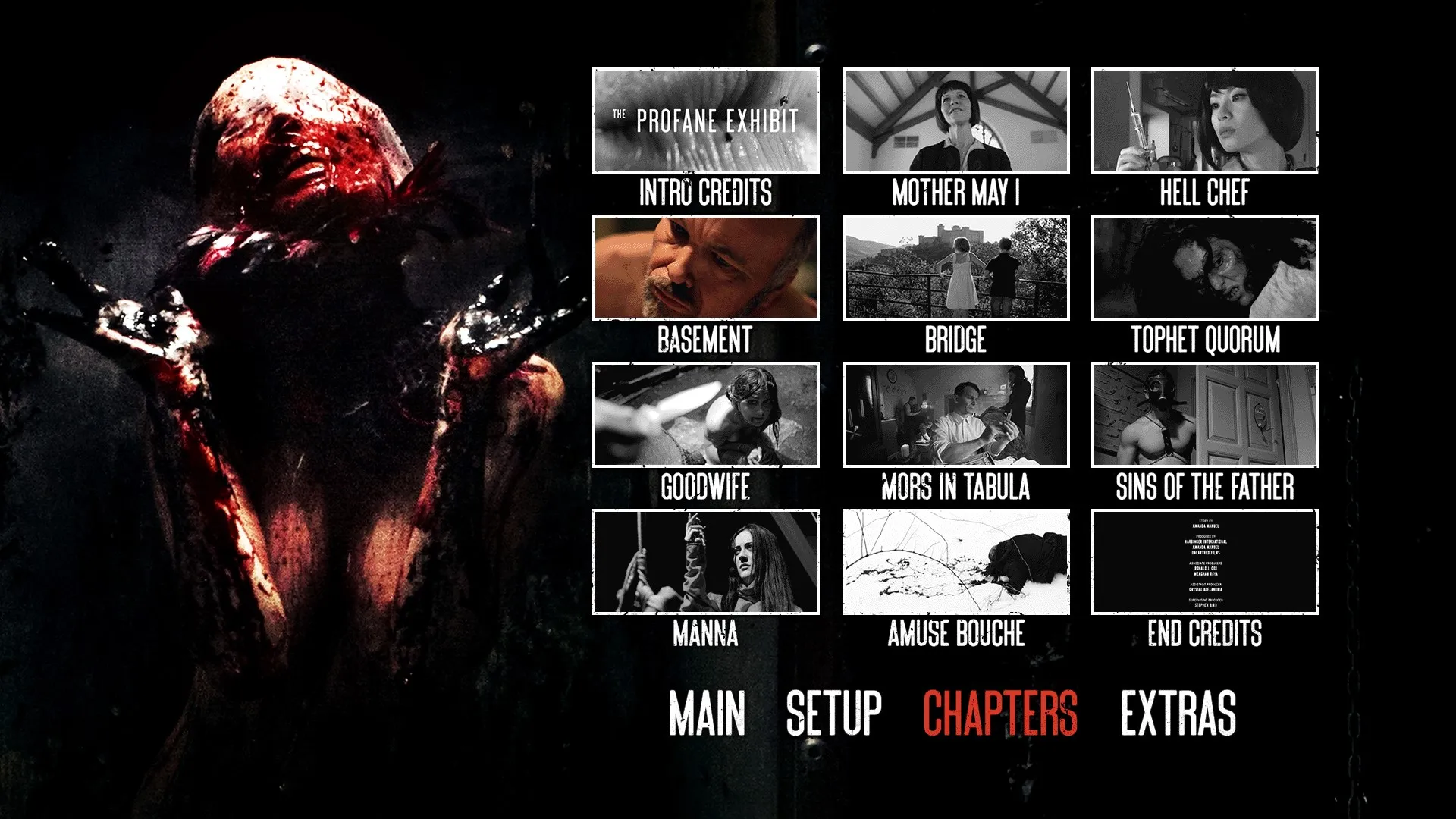 The Profane Exhibit scene select menu