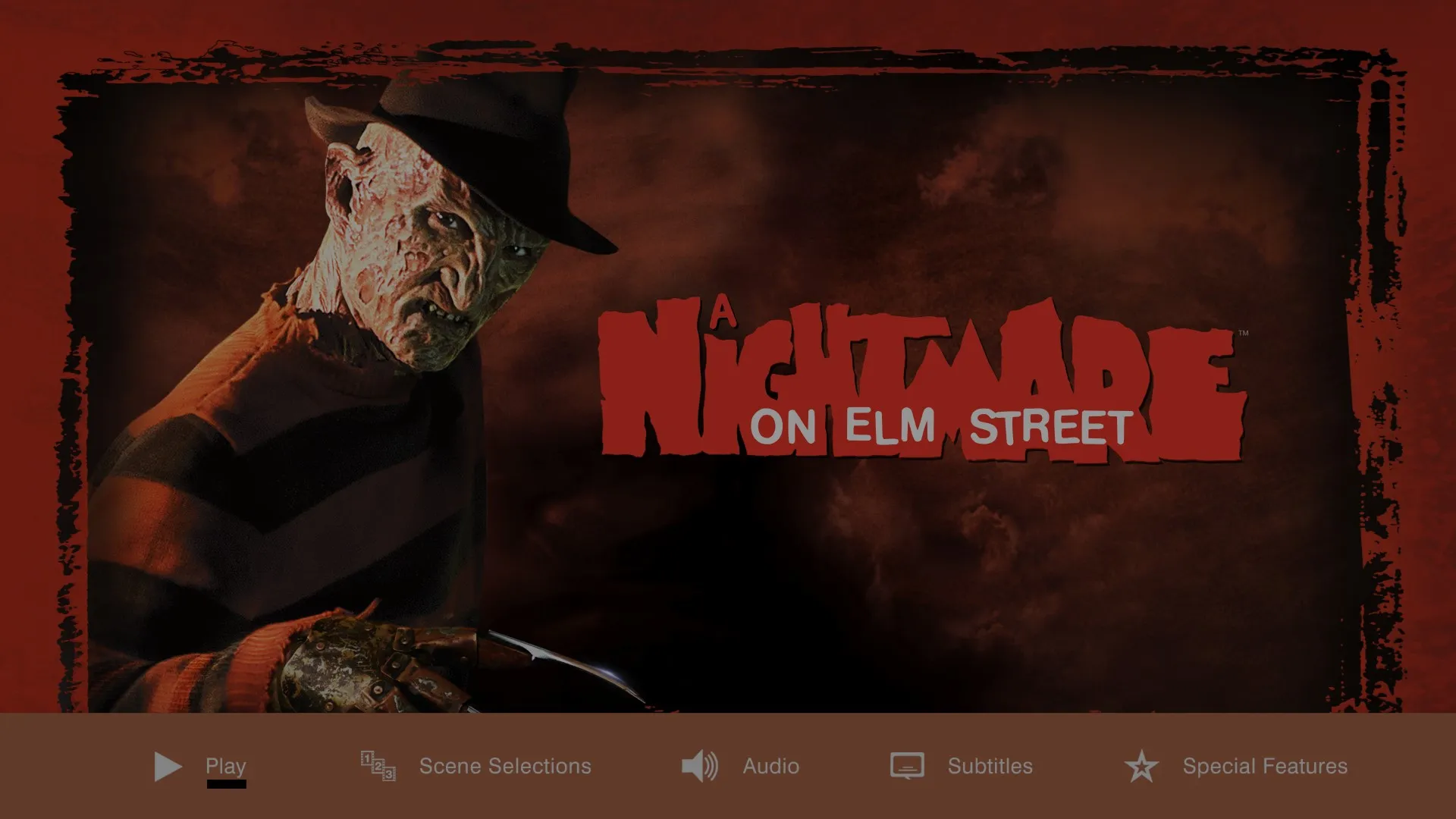 A Nightmare on Elm Street 4K UHD menu