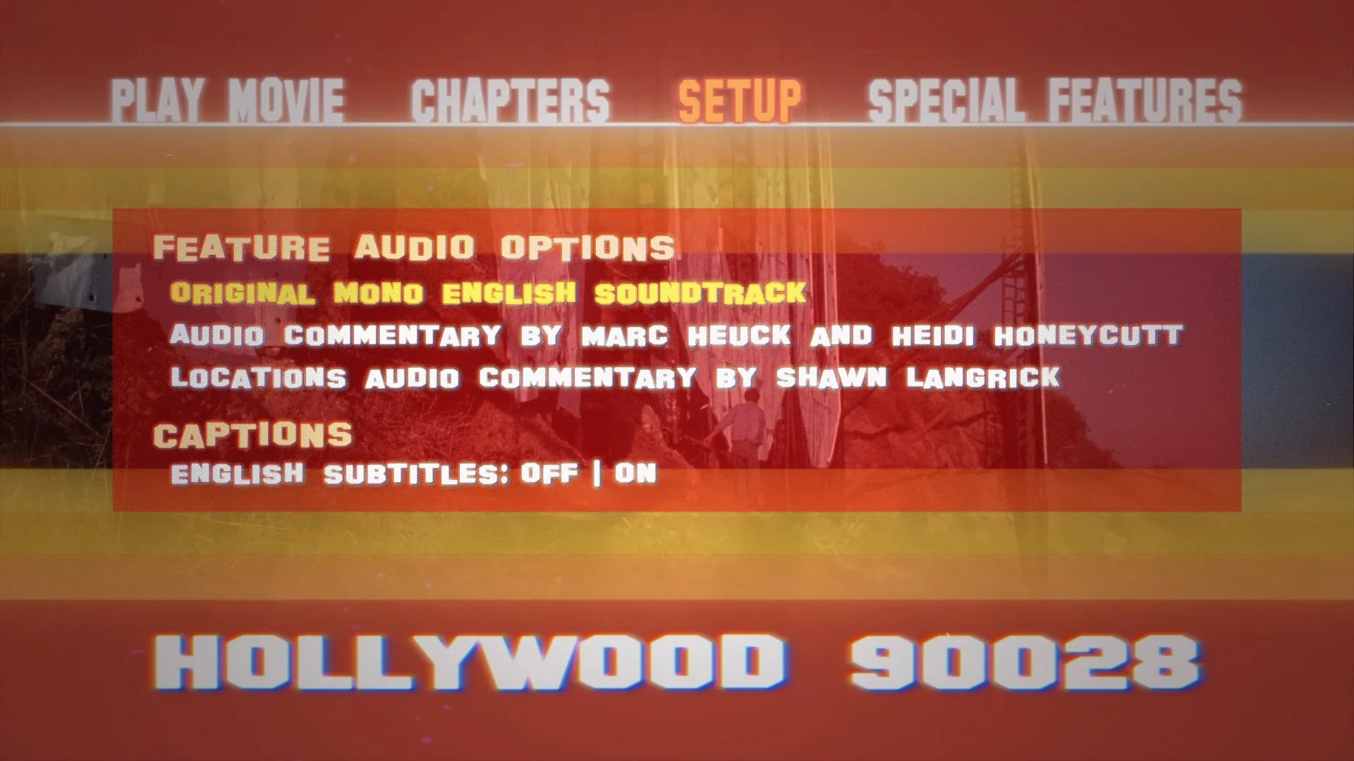 Hollywood 90028 setup menu