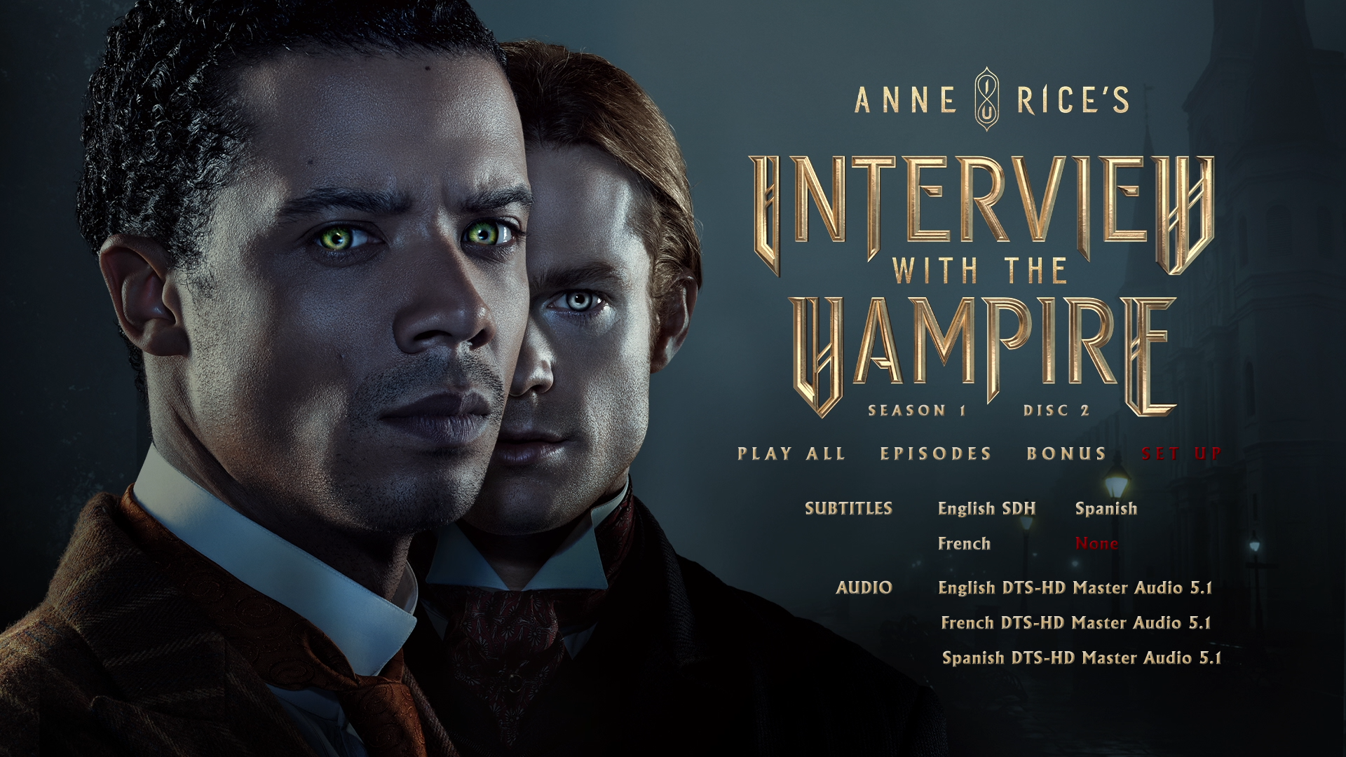 Interview with the Vampire Season 1 Blu-ray Setup Menu