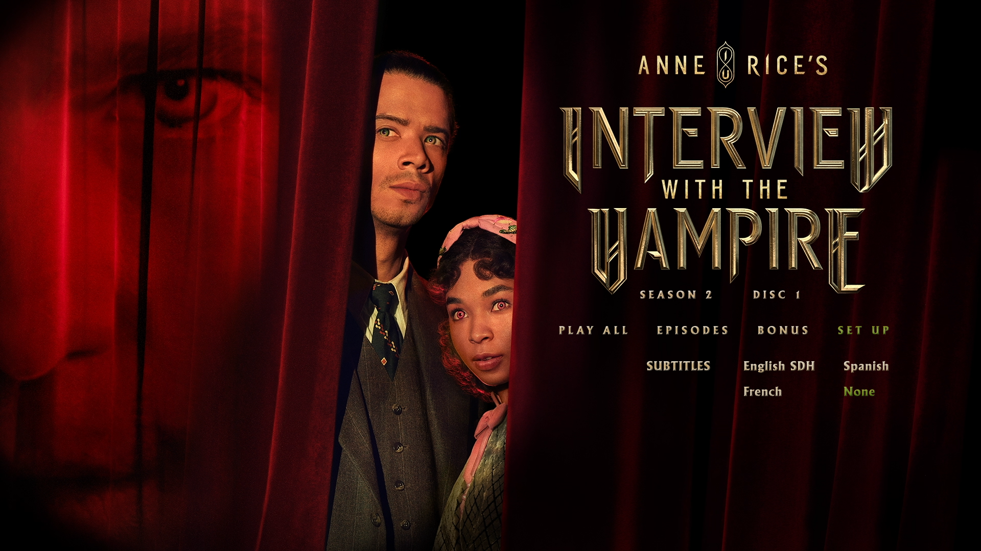 Interview with the Vampire Season 2 Blu-ray Setup Menu