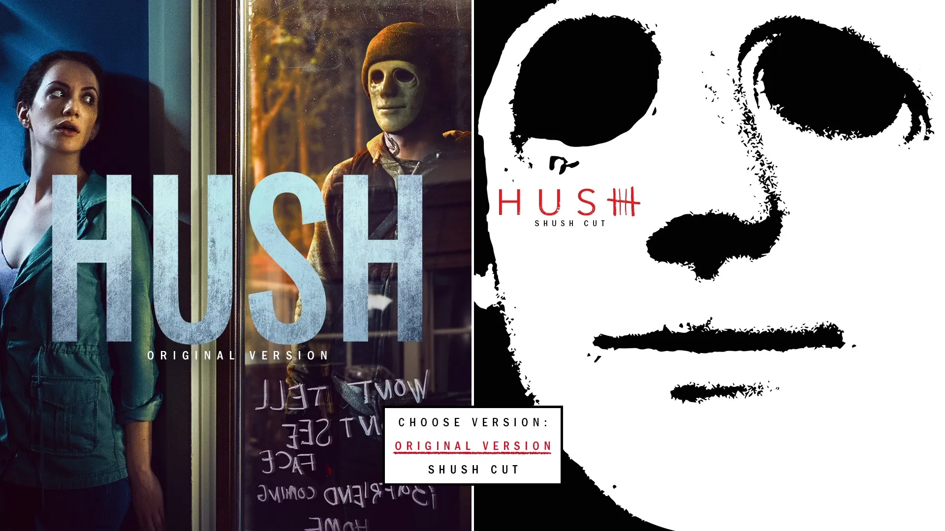 Hush Blu-ray film select menu