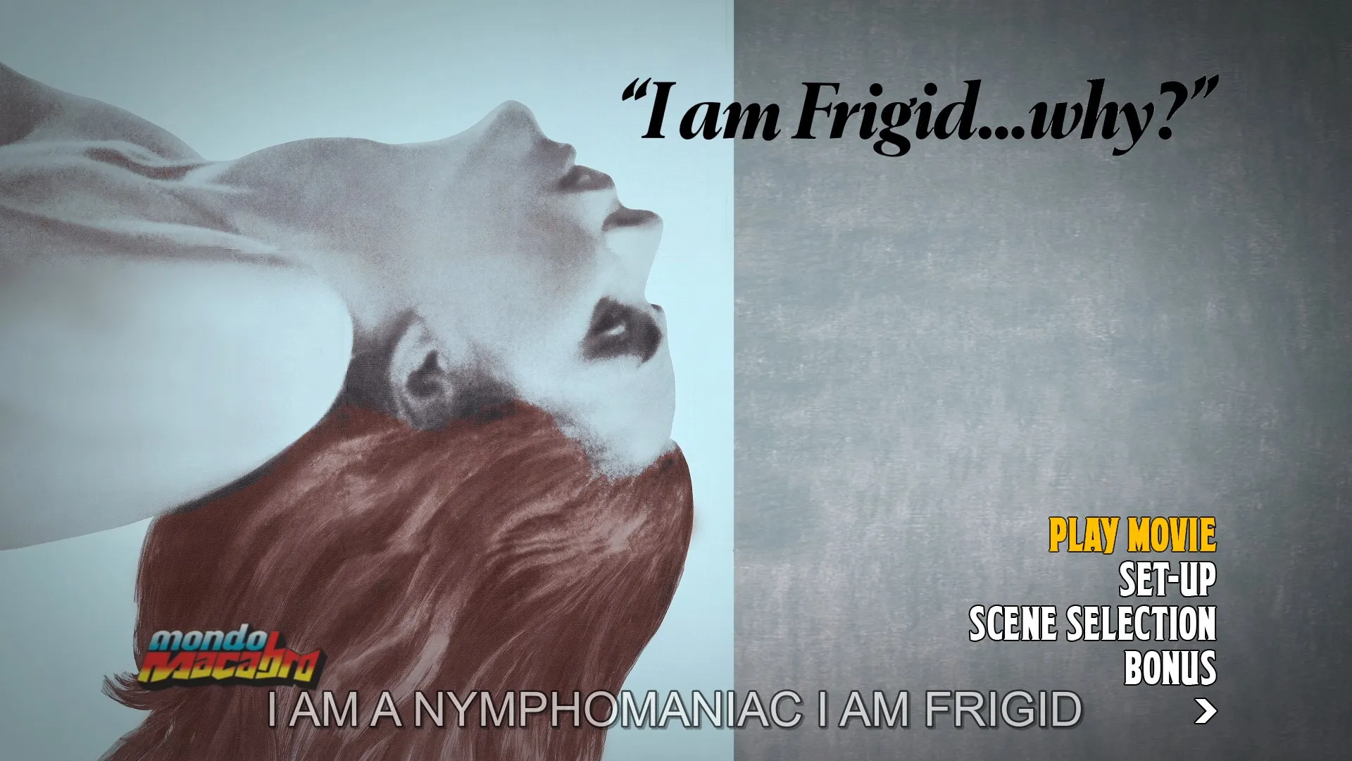 I Am Frigid... Why Blu-ray menu