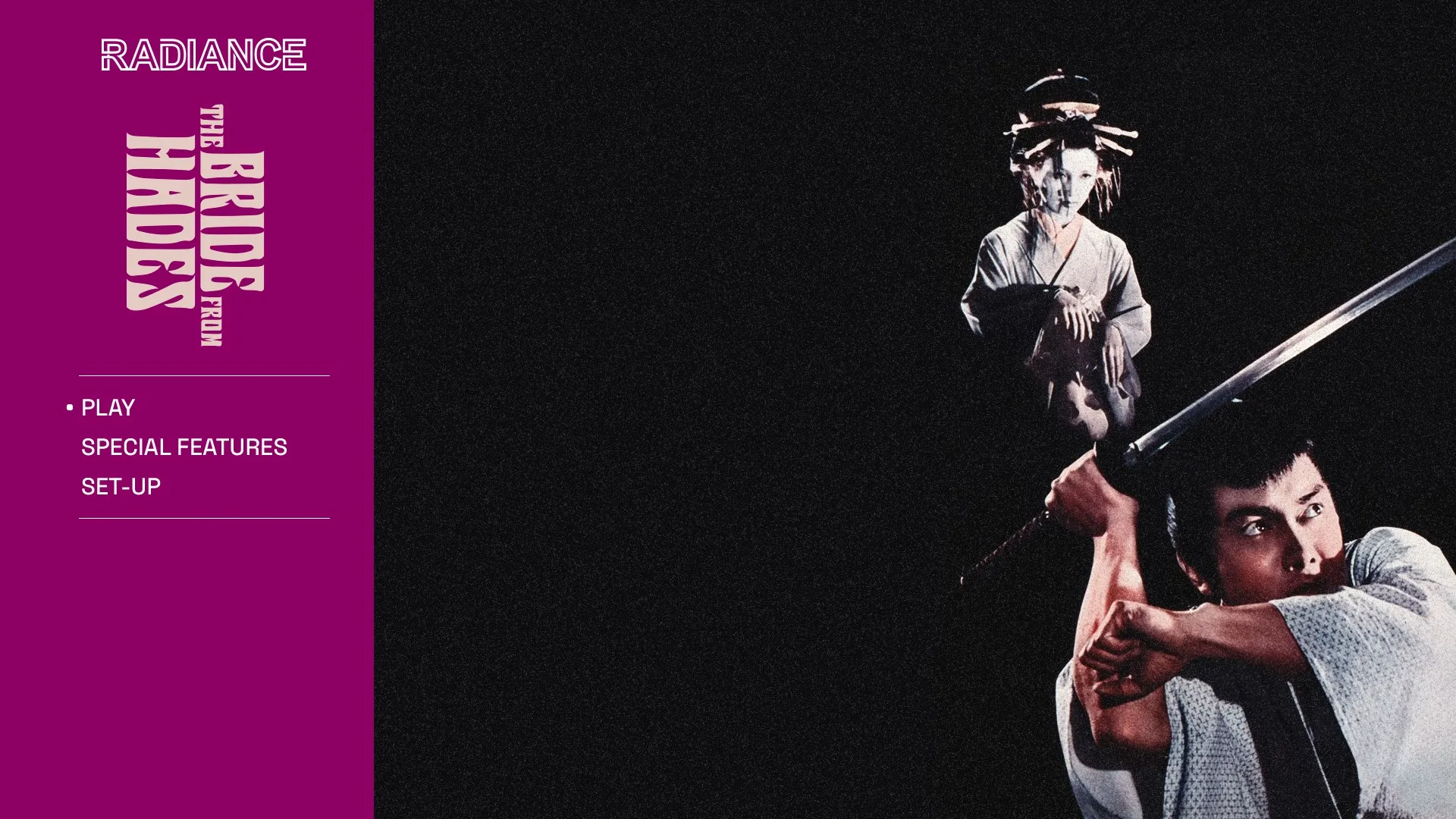 The Bride from Hades Blu-ray menu