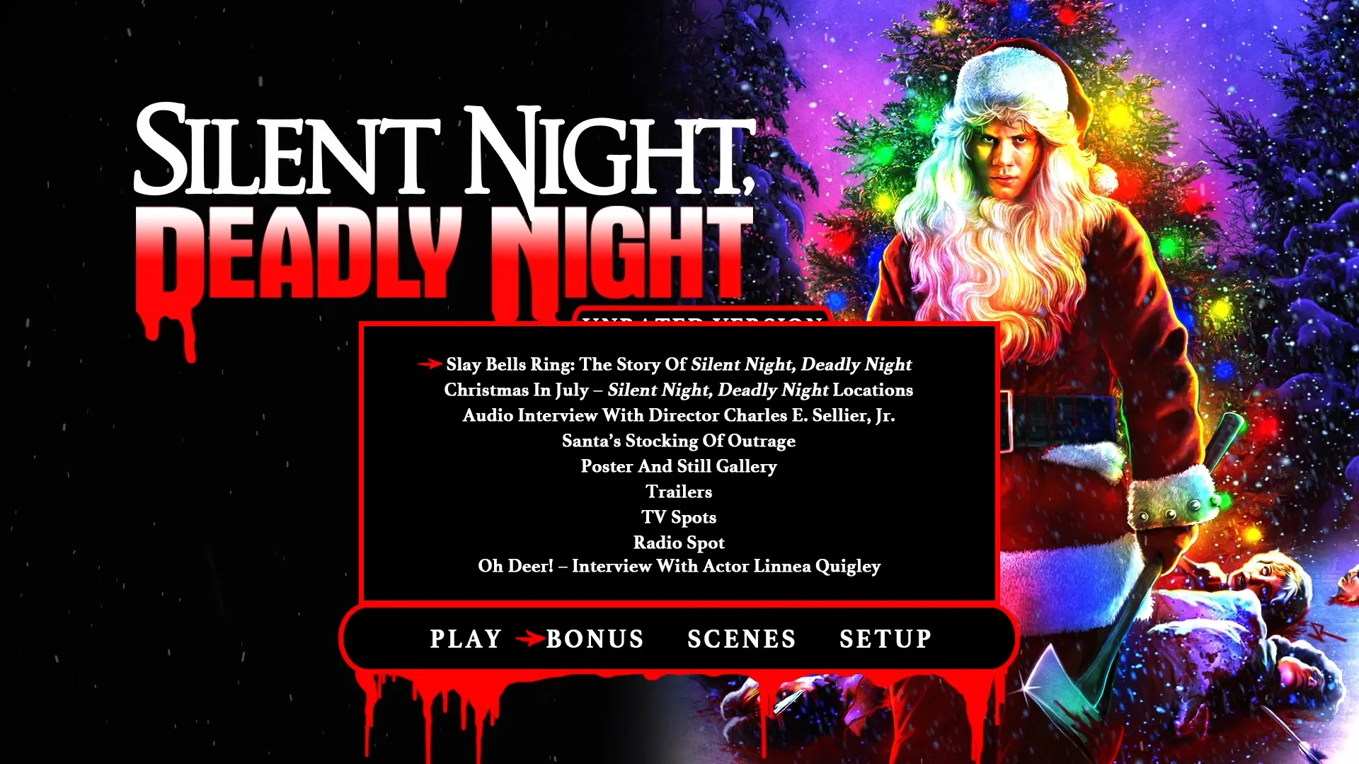 Silent Night, Deadly Night 4K extras menu 2