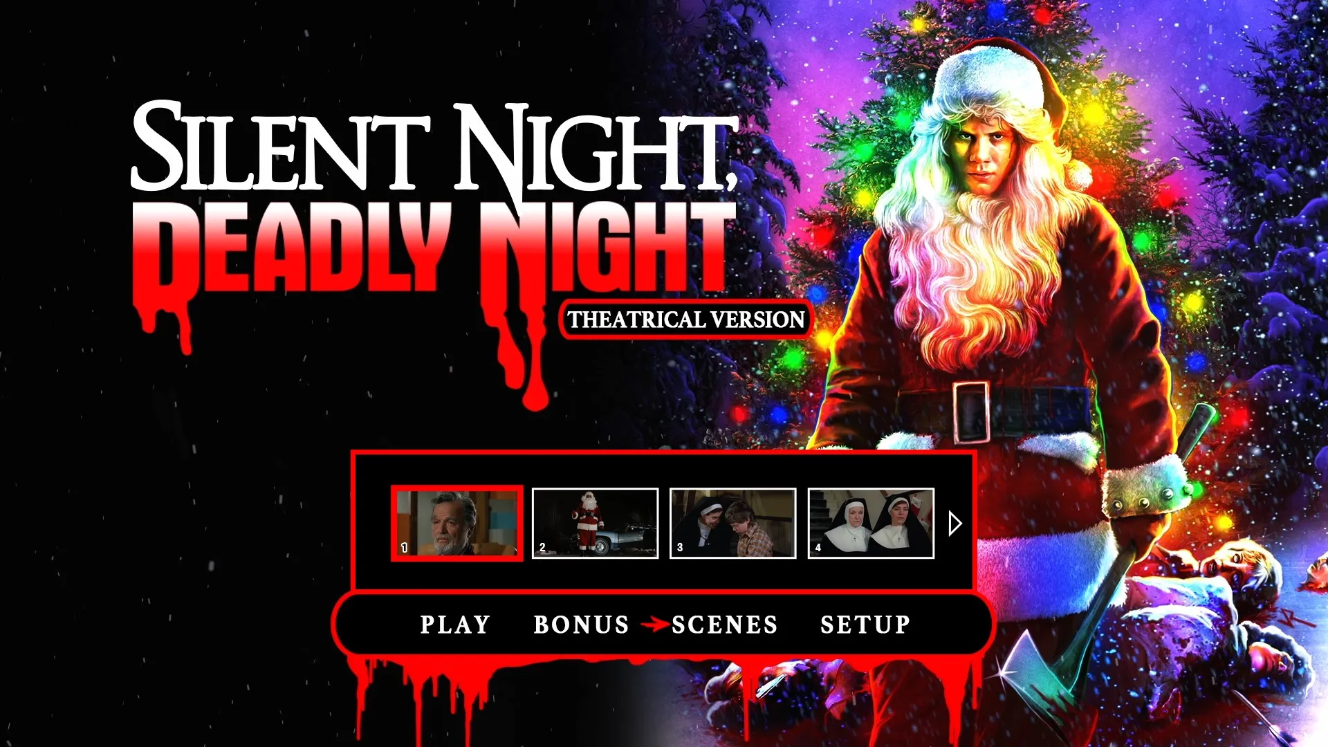 Silent Night, Deadly Night 4K scene select menu