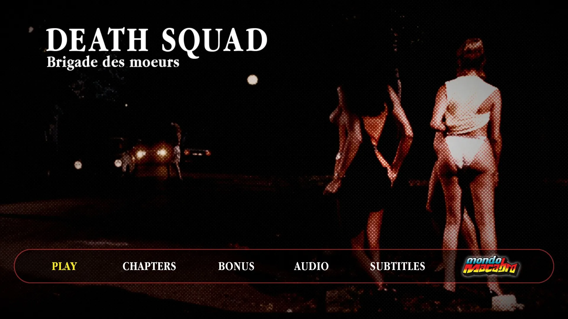 Death Squad Blu-ray menu