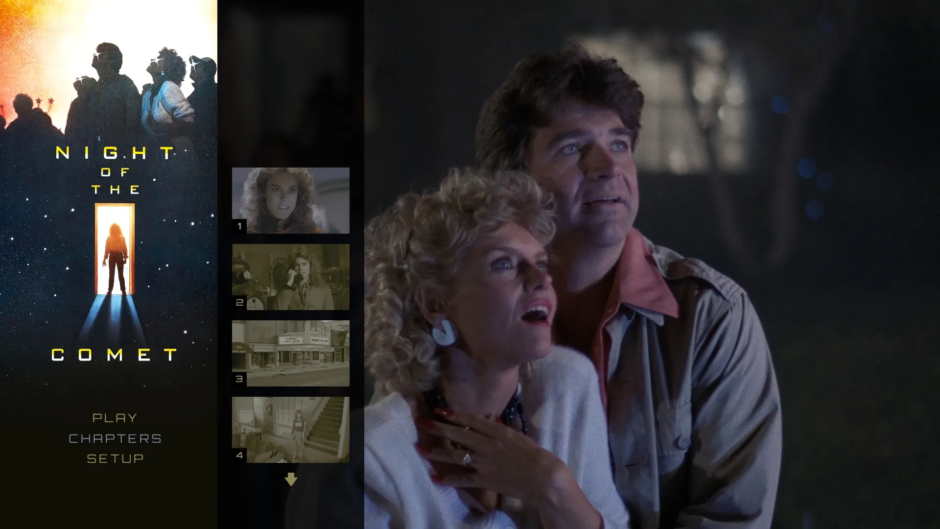 Night of the Comet 4K scene select menu