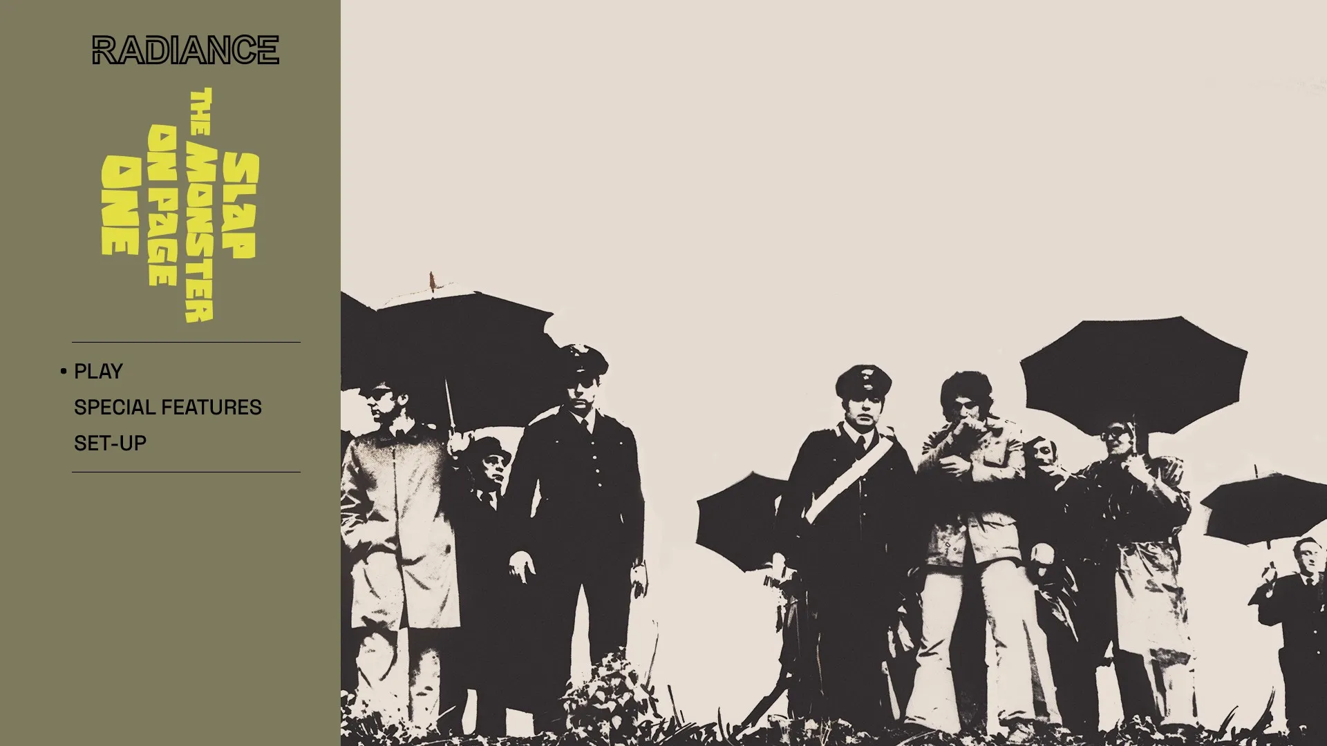 Slap the Monster on Page One Blu-ray menu