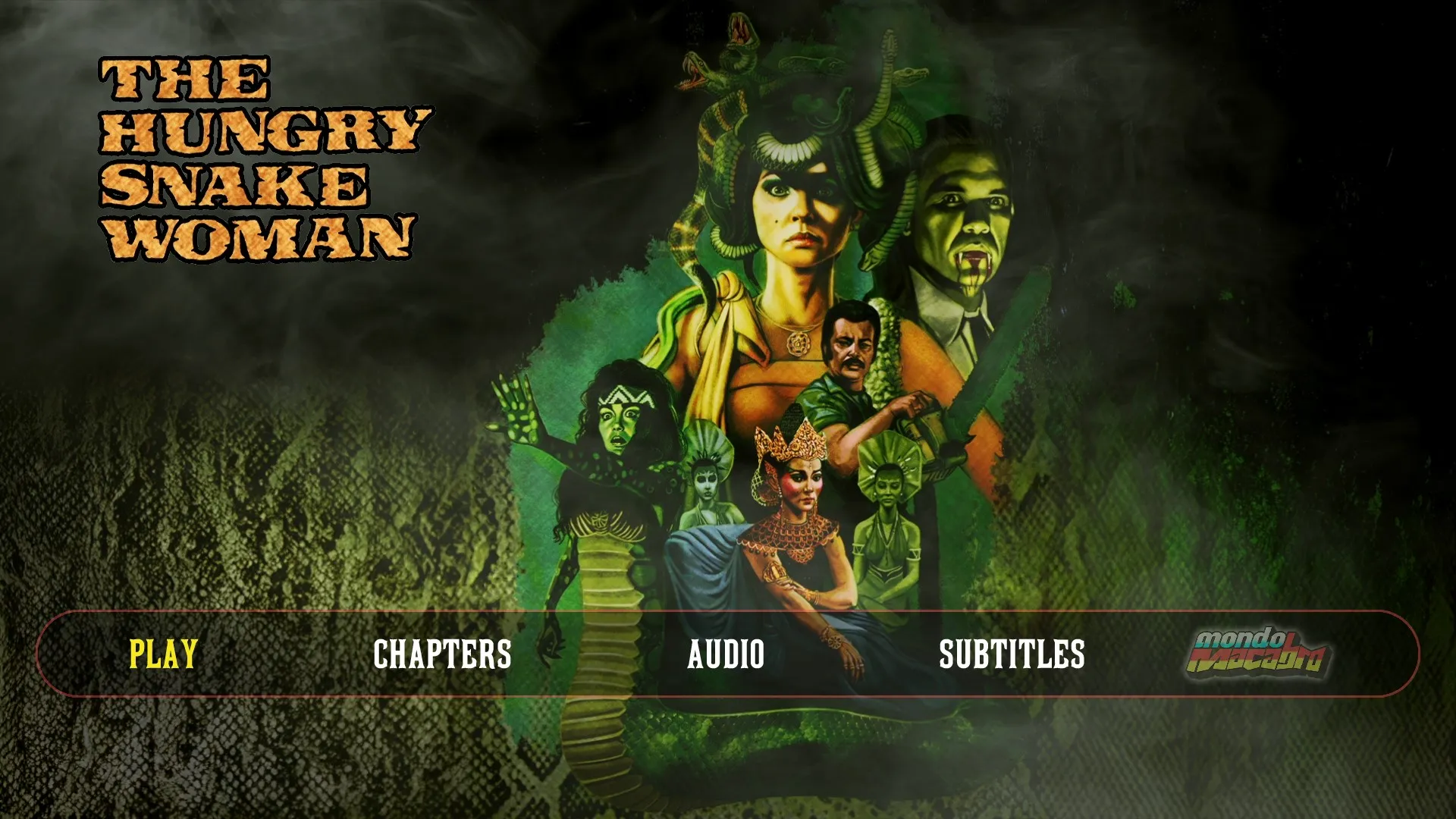 The Hungry Snake Woman Blu-ray menu