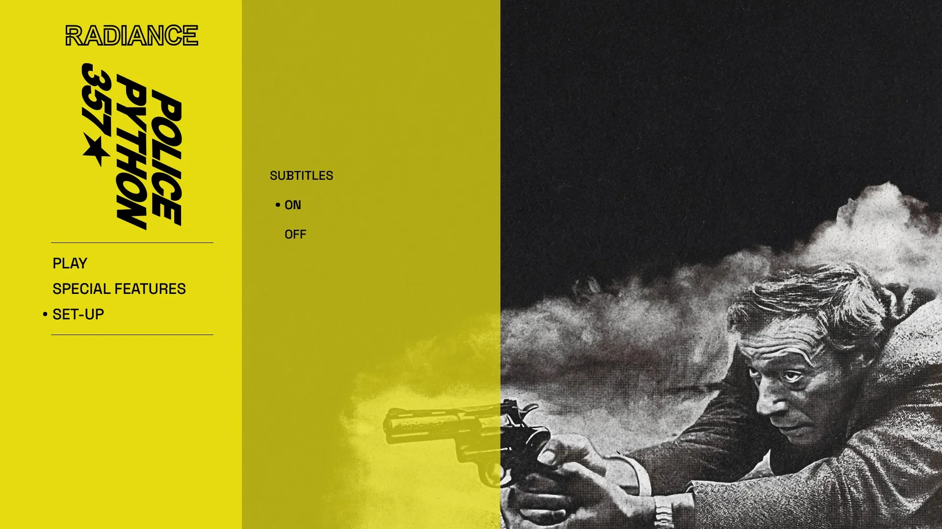 Police Python 357 setup menu