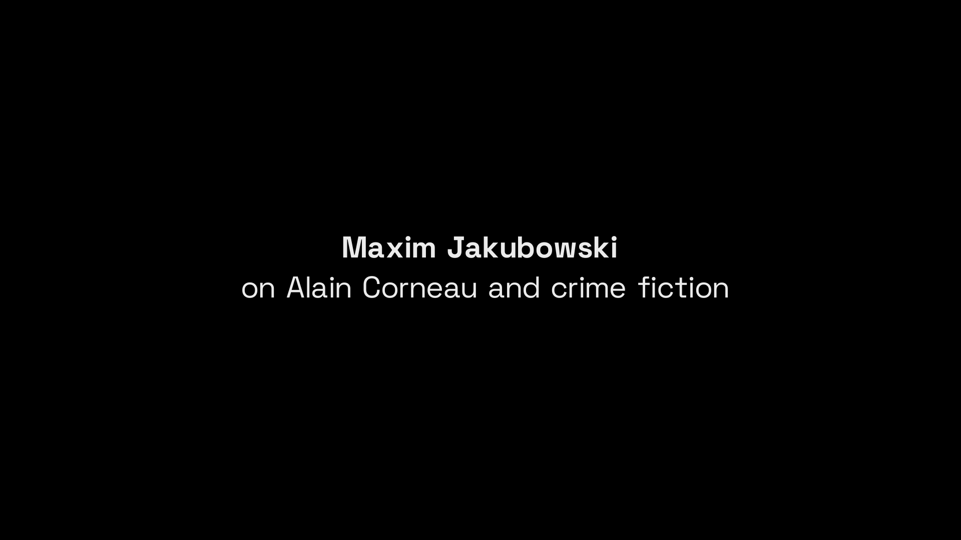 Police Python 357 Maxim Jakubowski interview