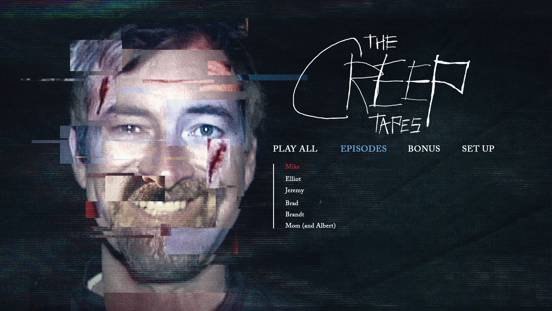 The Creep Tapes Blu-ray Episodes Menu