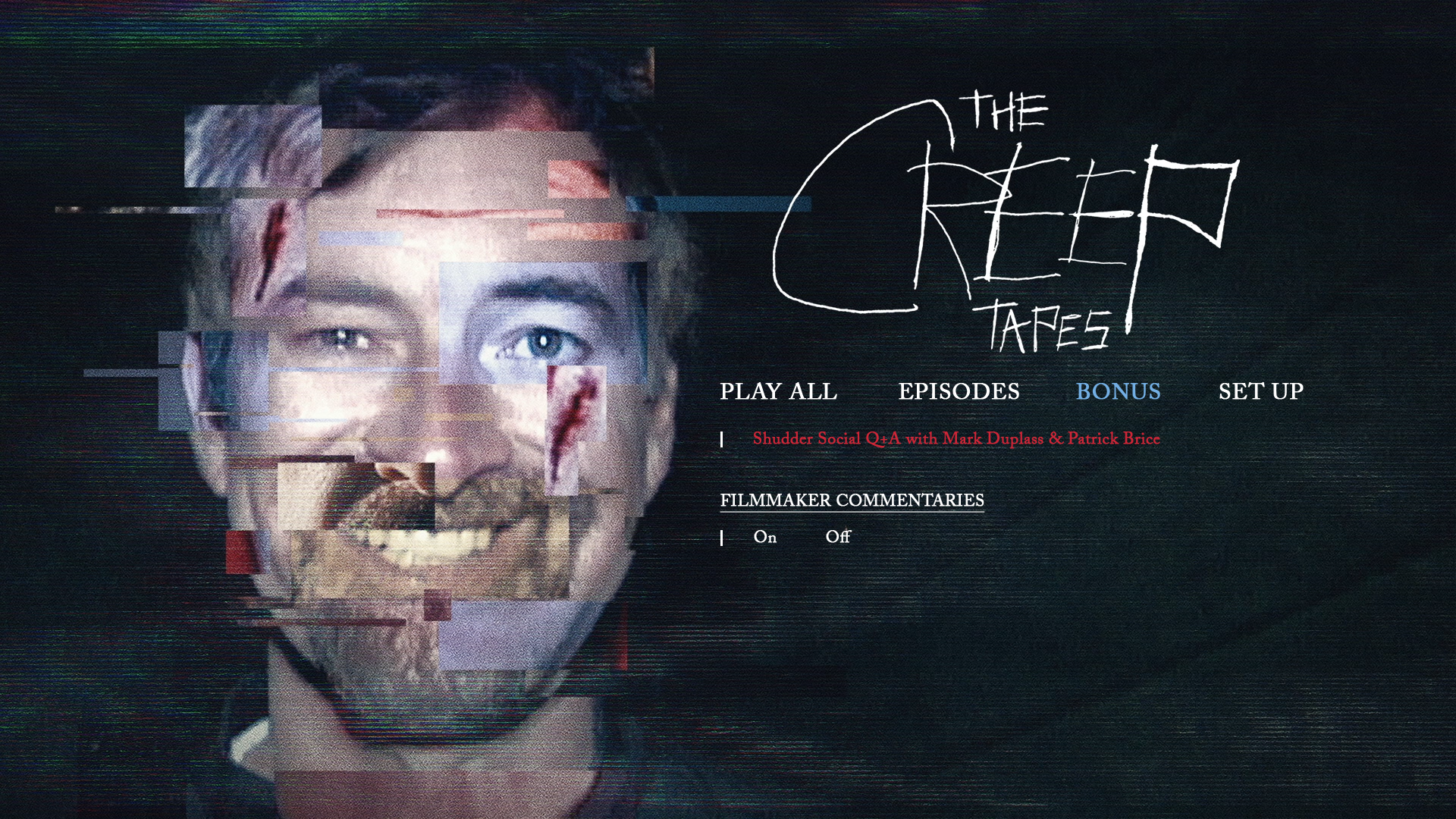 The Creep Tapes Blu-ray Extra Menu