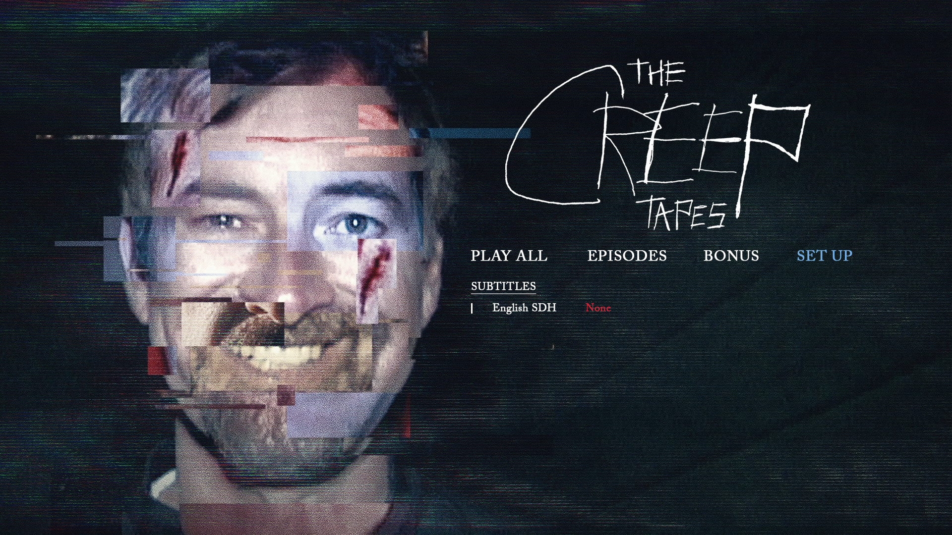 The Creep Tapes Blu-ray Setup Menu
