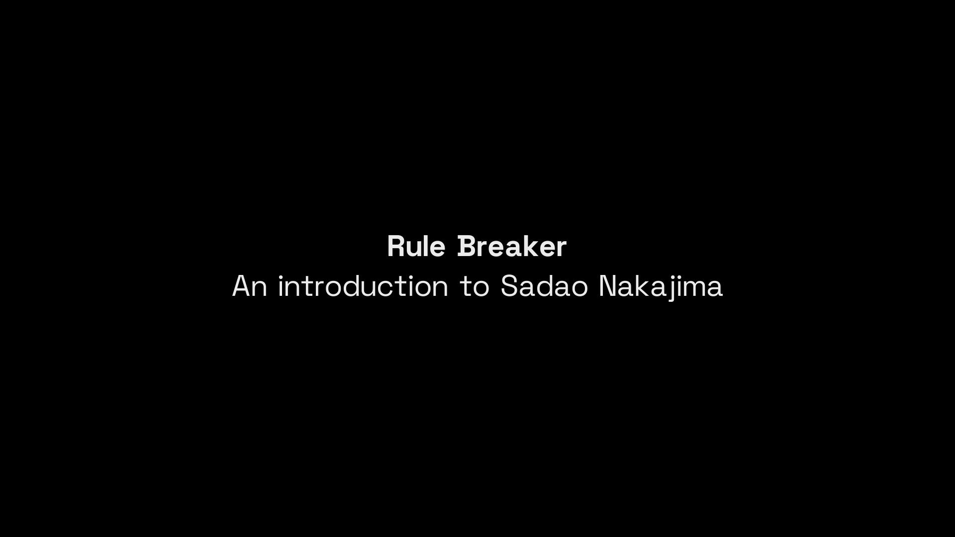 The Rapacious Jailbreaker Sadao Nakajima featurette