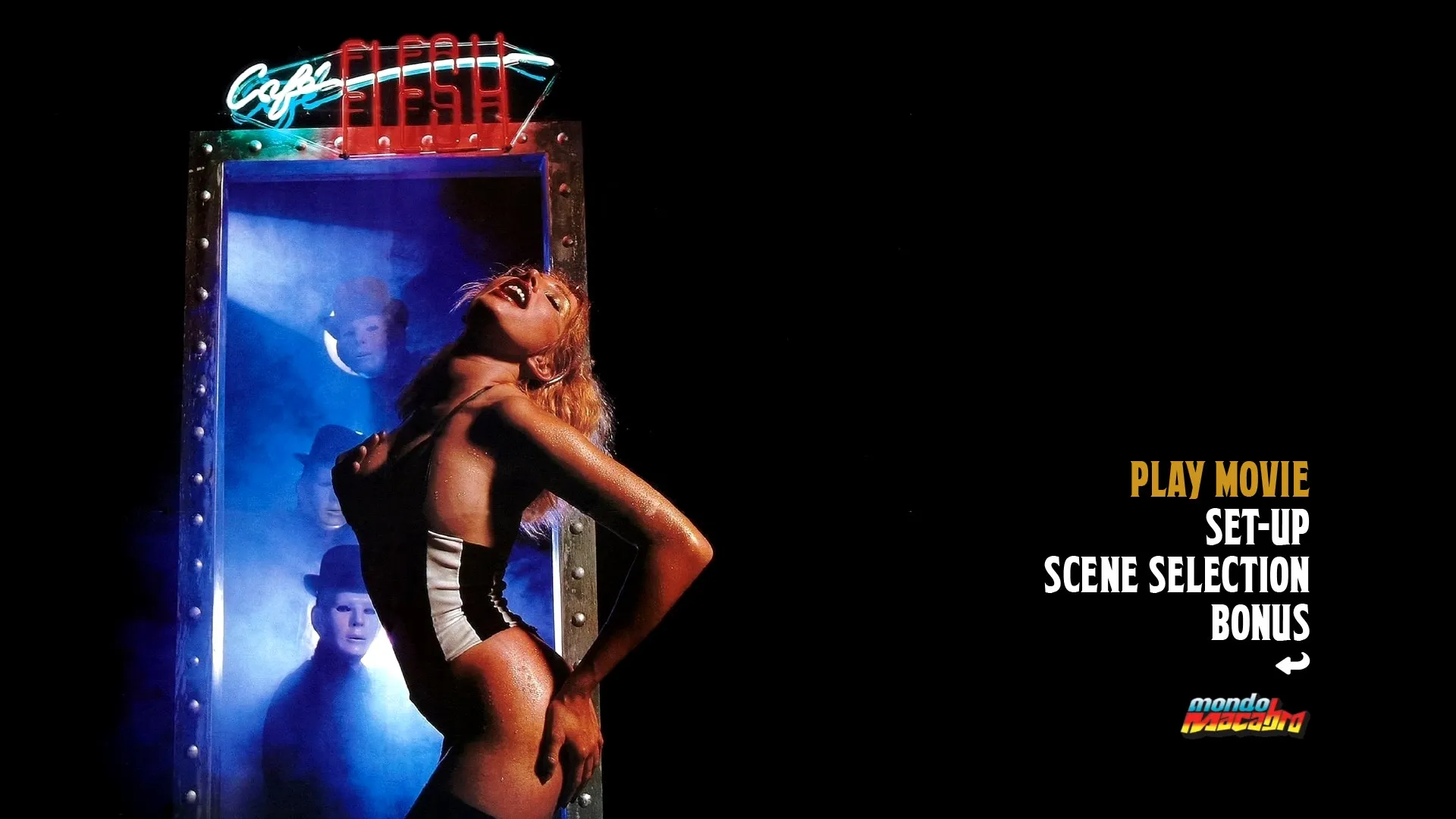 Cafe Flesh Blu-ray menu