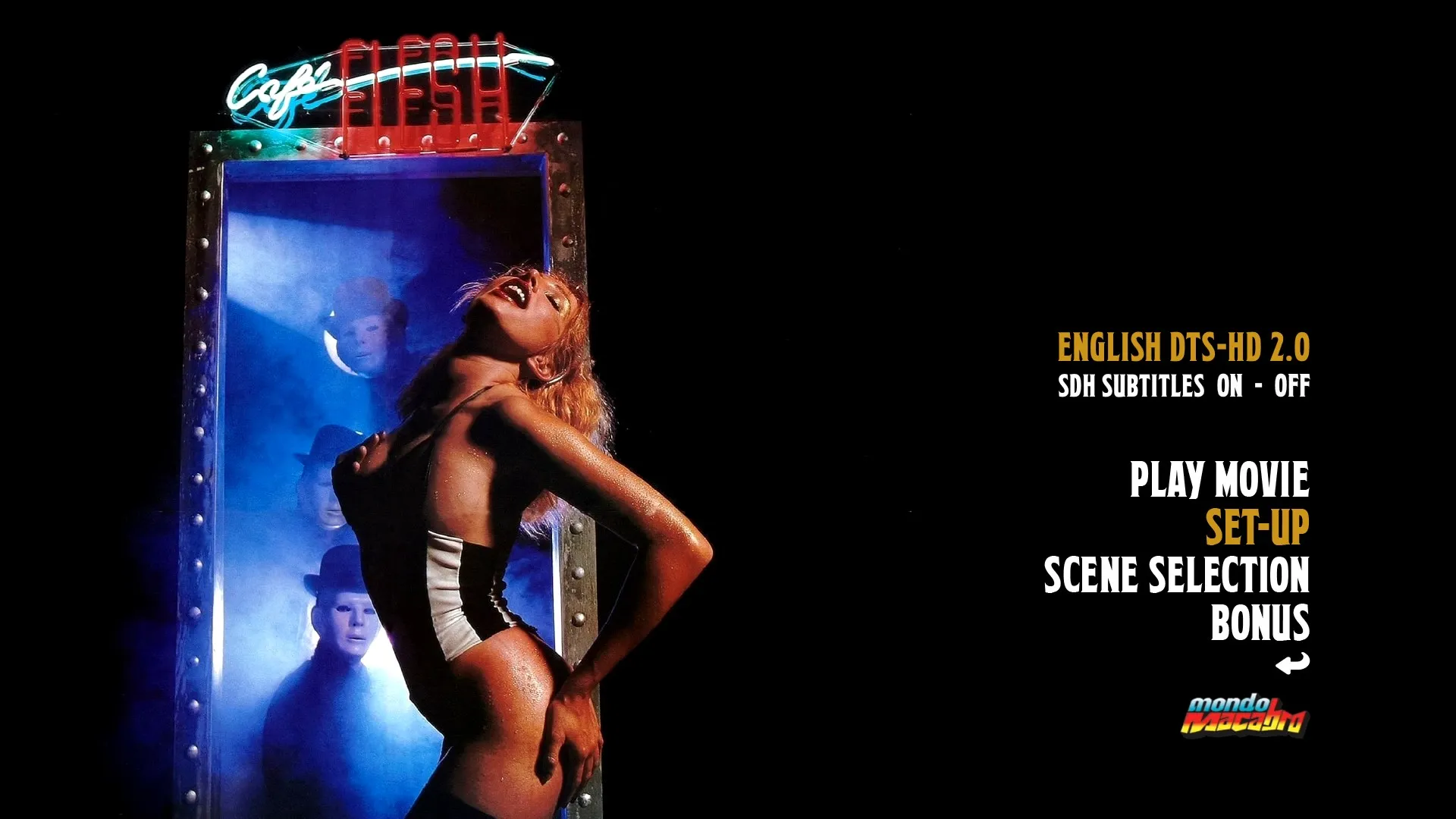 Cafe Flesh setup menu