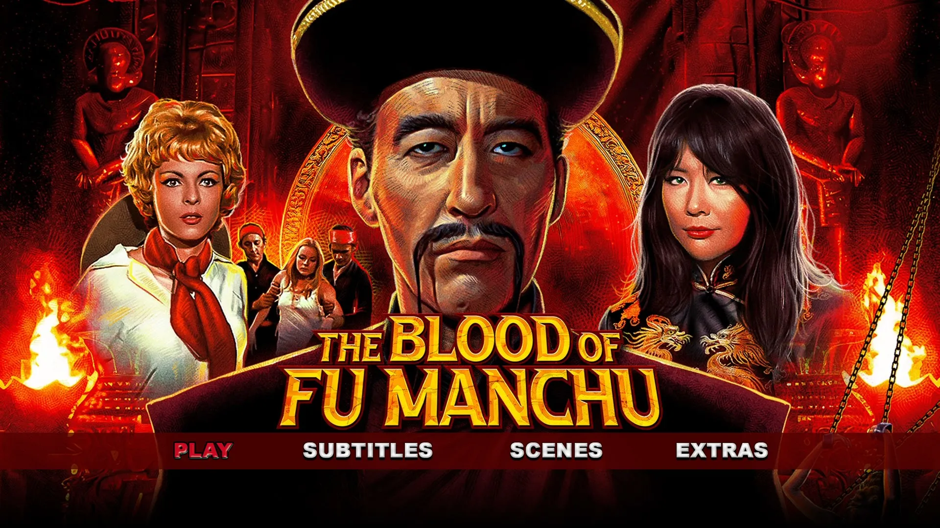 The Blood of Fu Manchu 4K Blu-ray menu