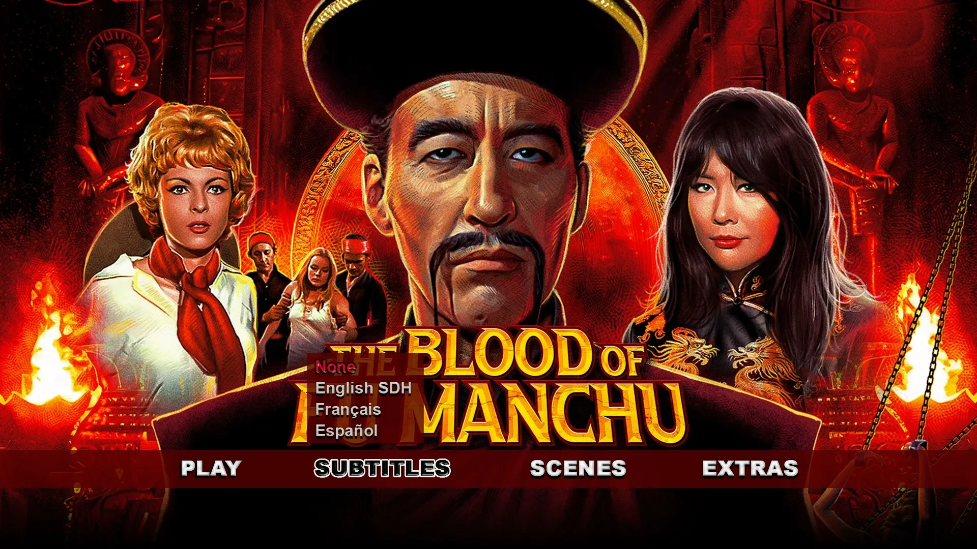 The Blood of Fu Manchu 4K subtitles menu