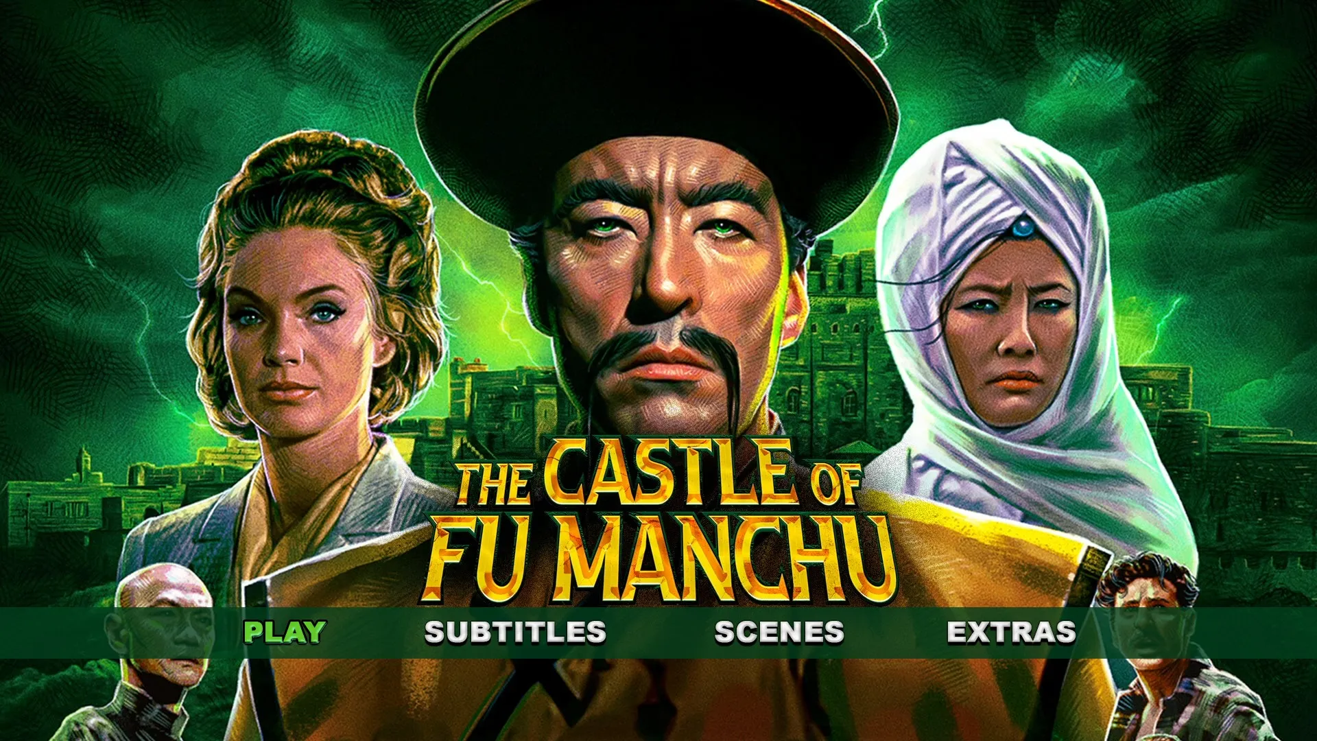 The Castle of Fu Manchu 4K Blu-ray menu