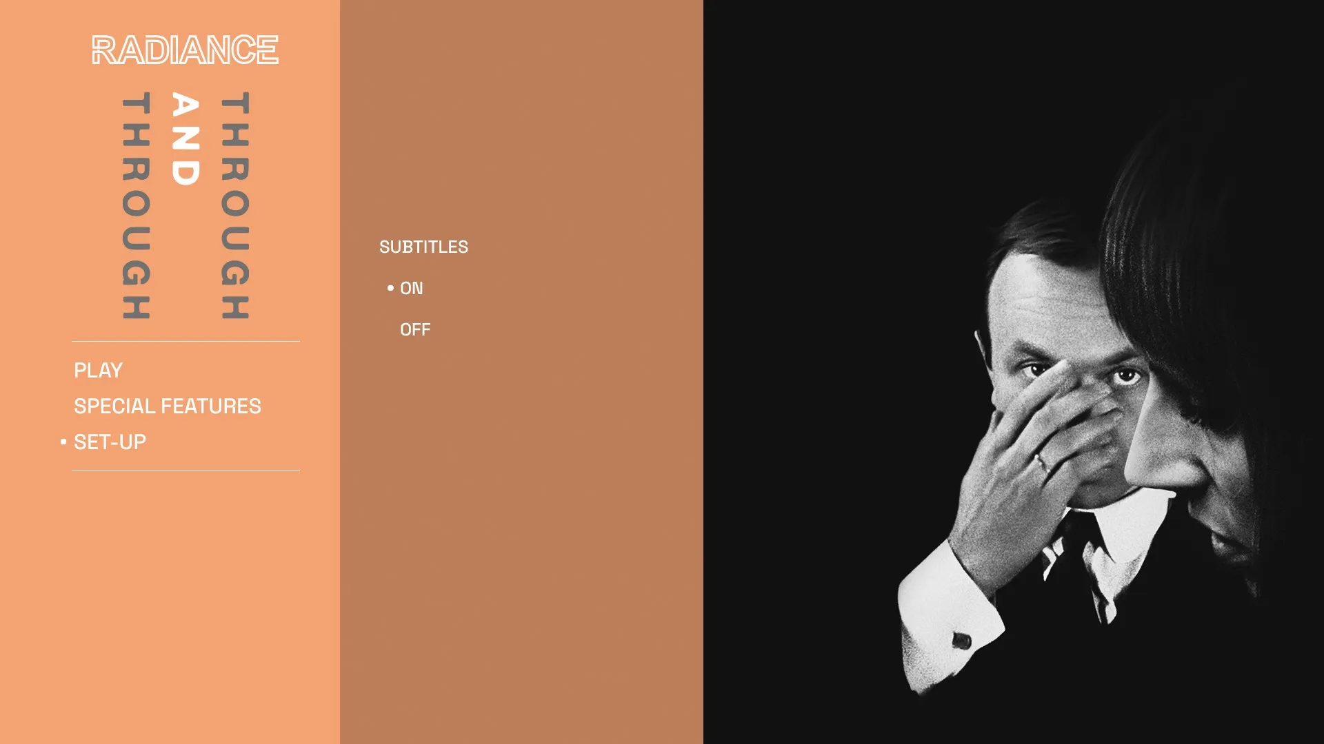 Through and Through setup menu