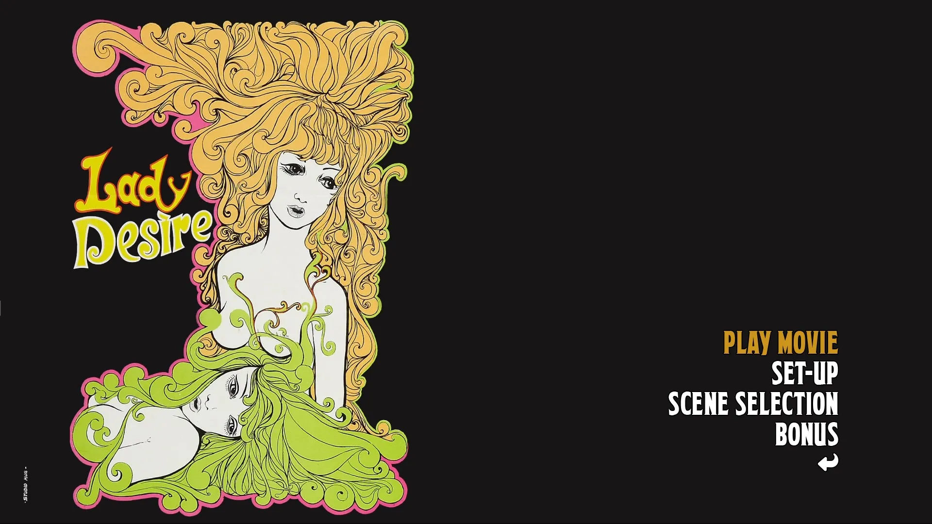 Lady Desire Blu-ray menu