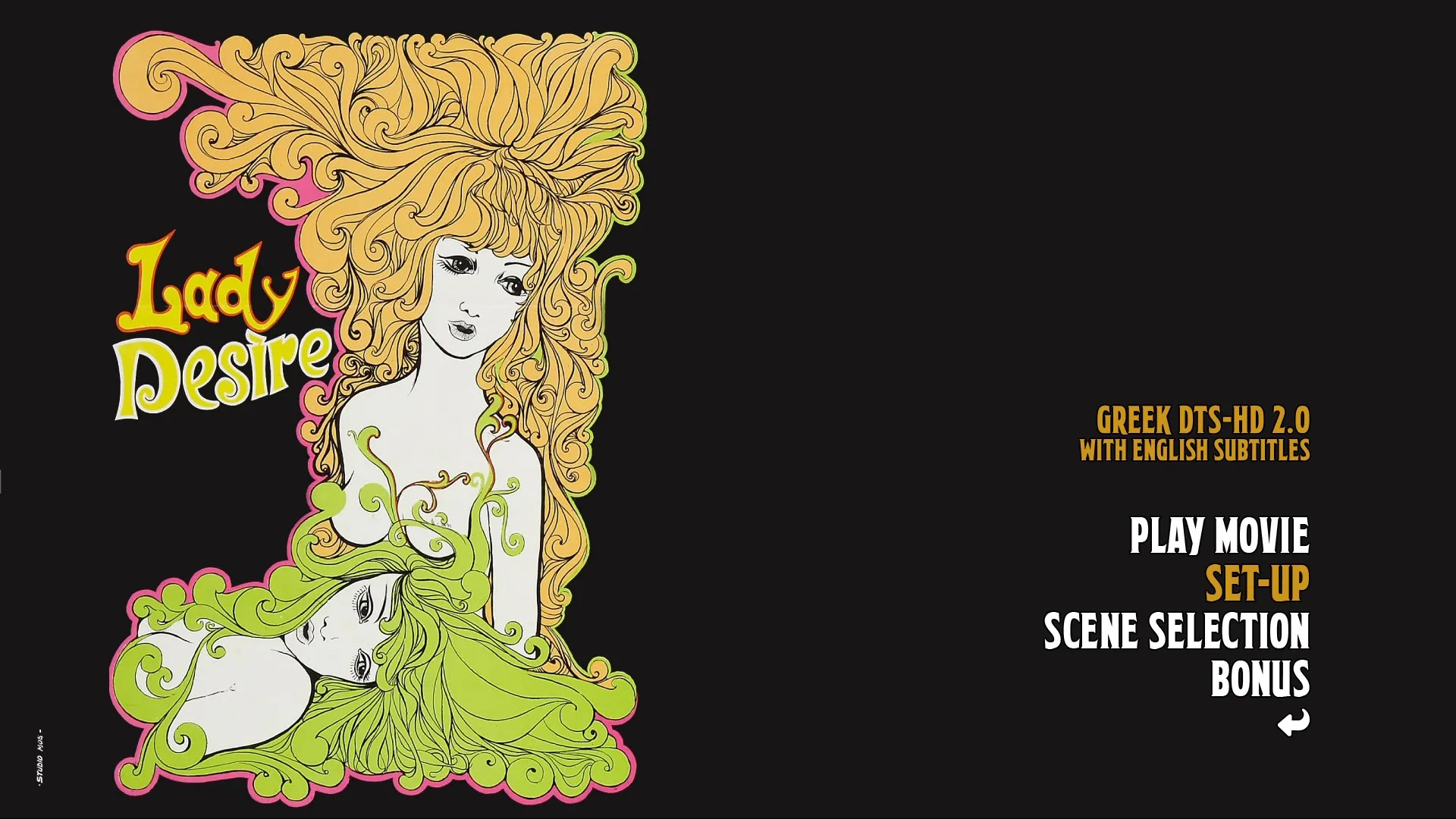 Lady Desire setup menu