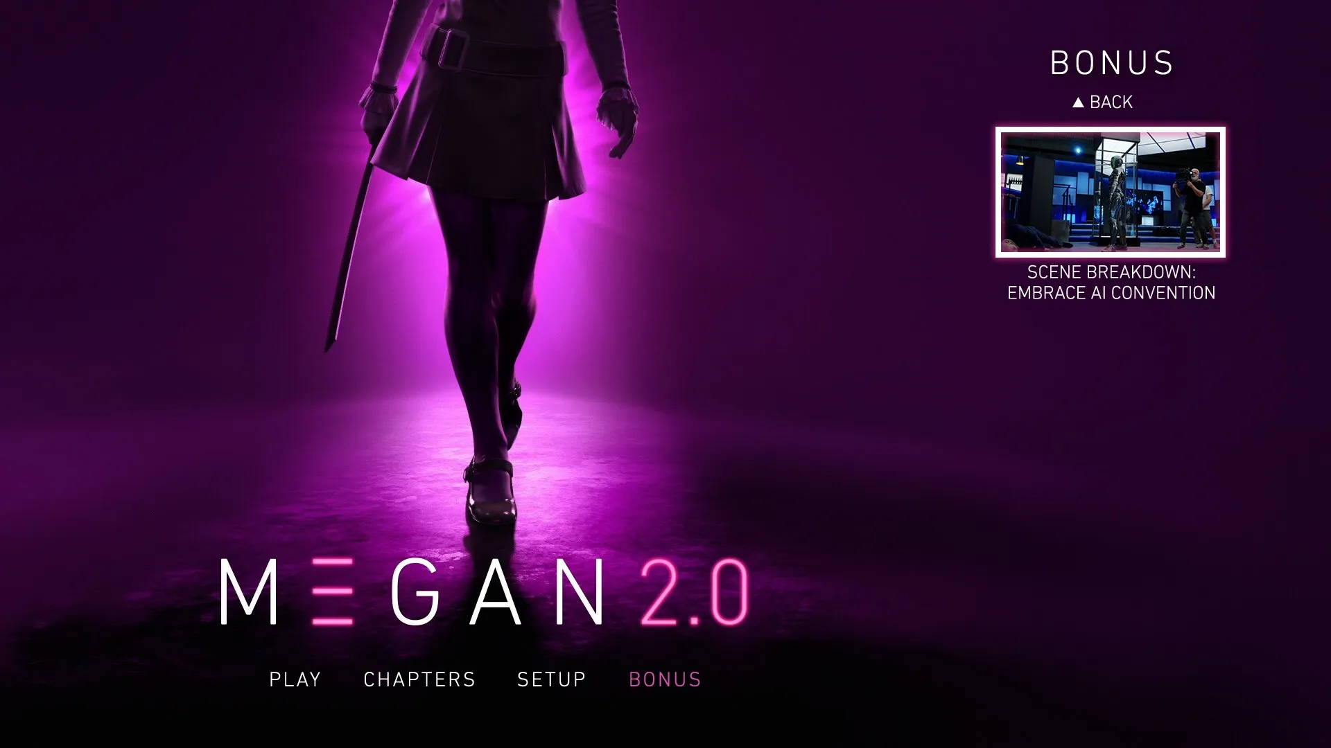 M3GAN 2.0 extras menu 2