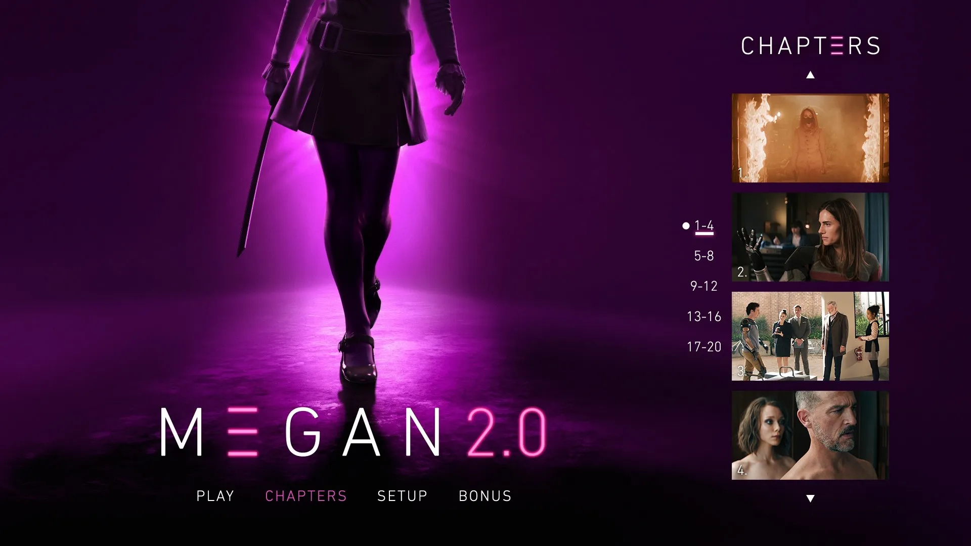M3GAN 2.0 scene select menu