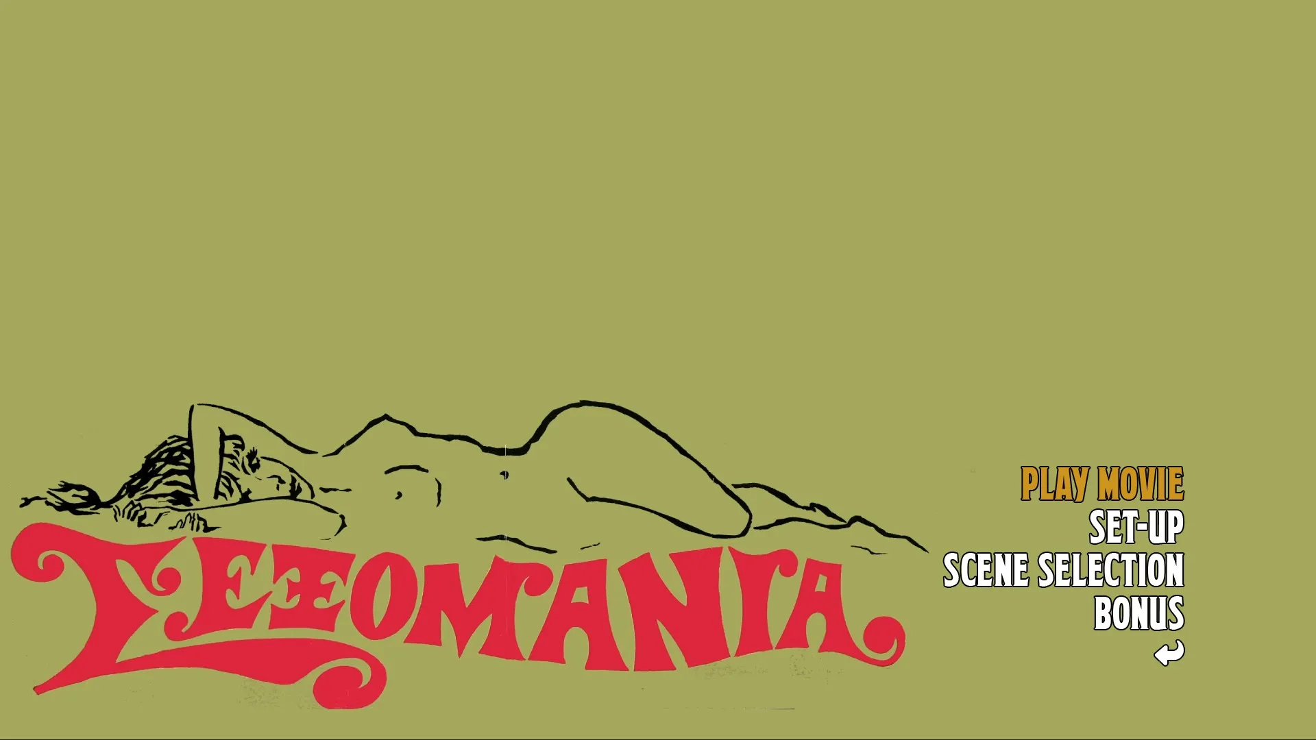 Sexomania Blu-ray menu