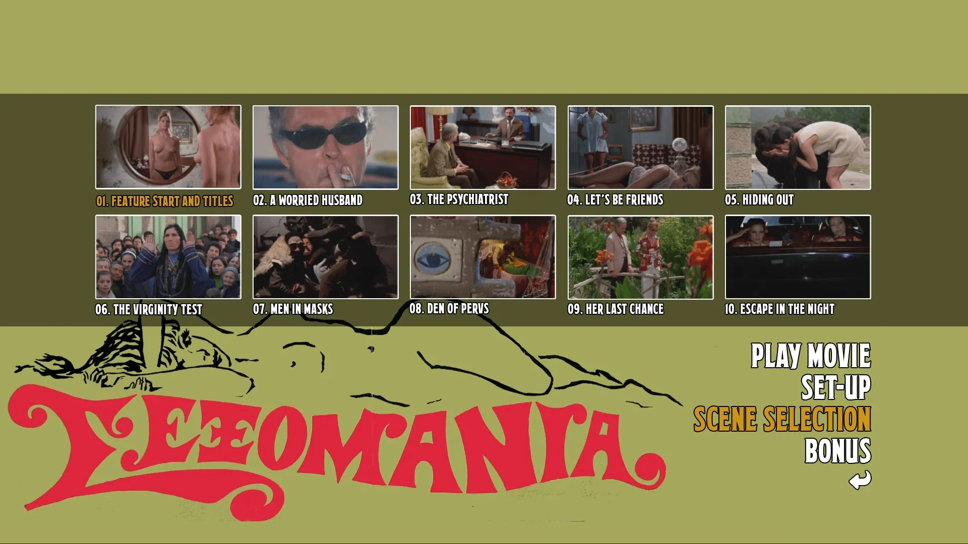 Sexomania scene select menu