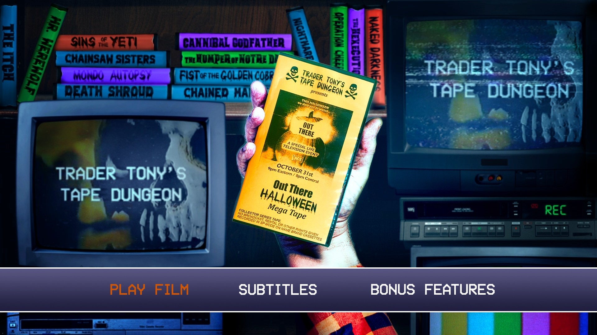 Out There Halloween Mega Tape Blu-ray menu