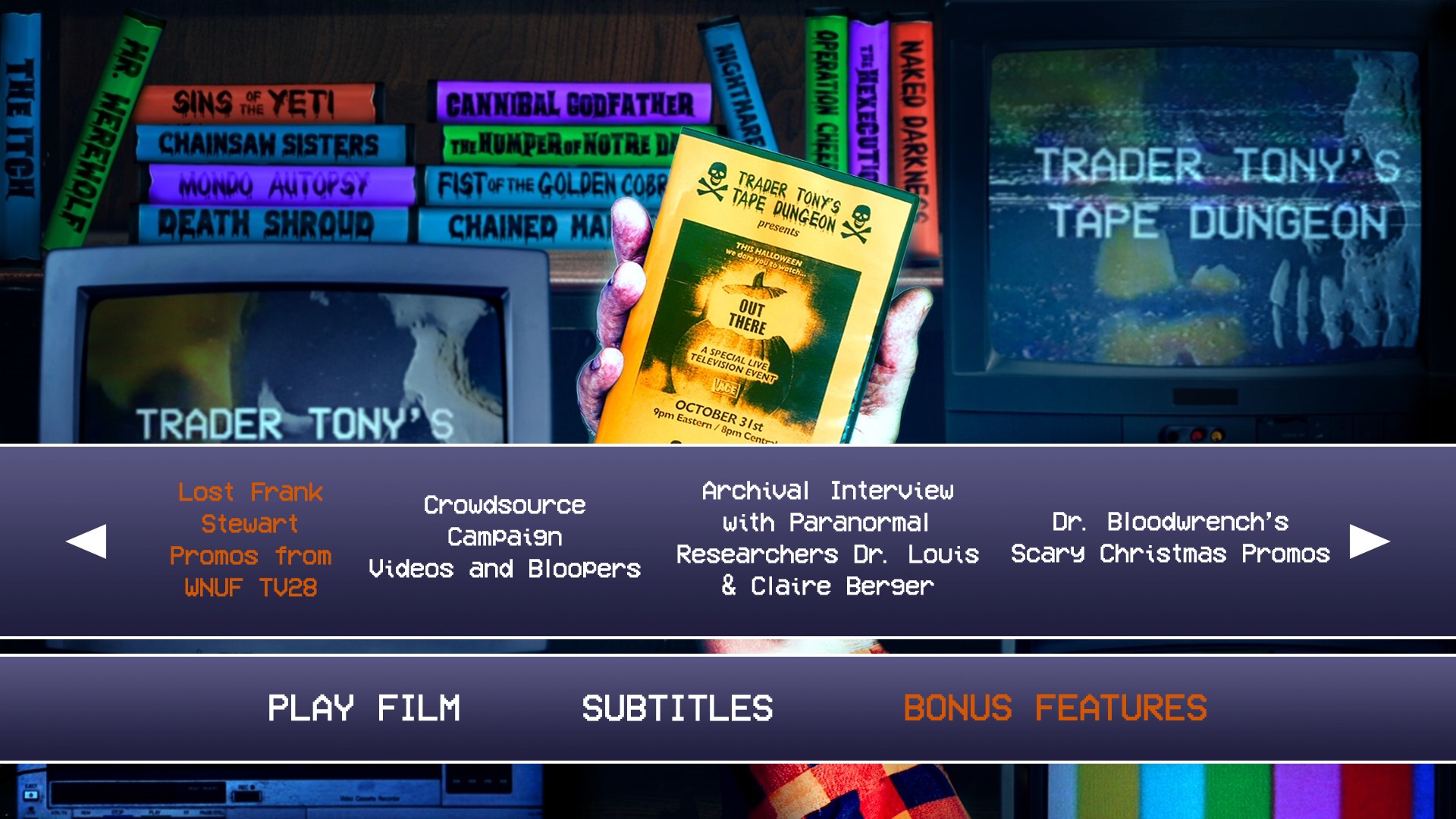 Out There Halloween Mega Tape extras menu 2