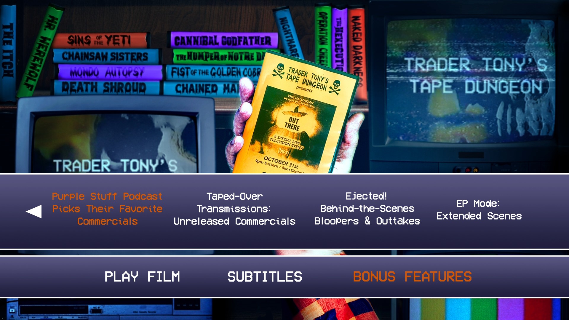 Out There Halloween Mega Tape extras menu 3