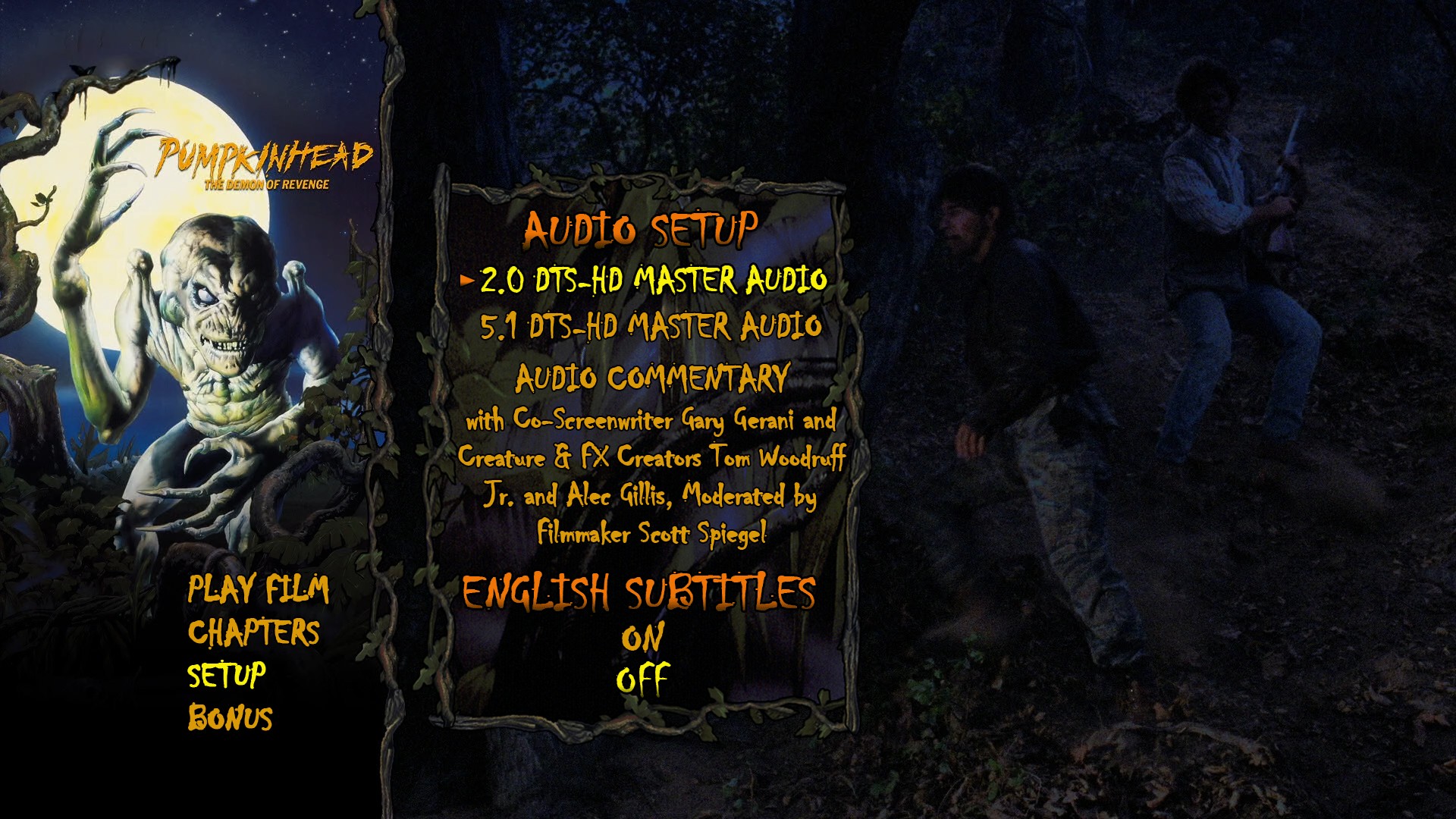 Pumpkinhead 4K setup menu