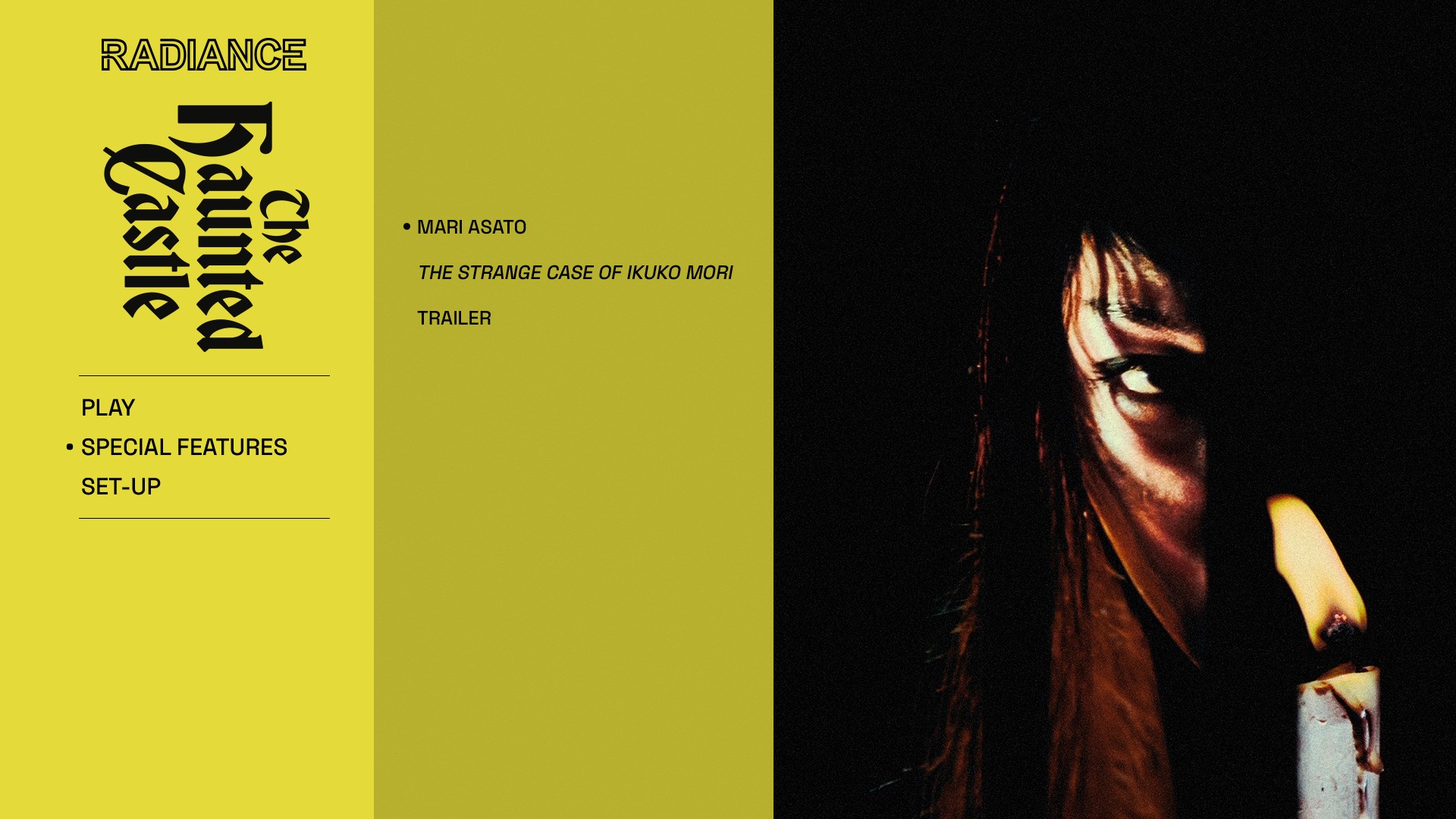 The Haunted Castle extras menu