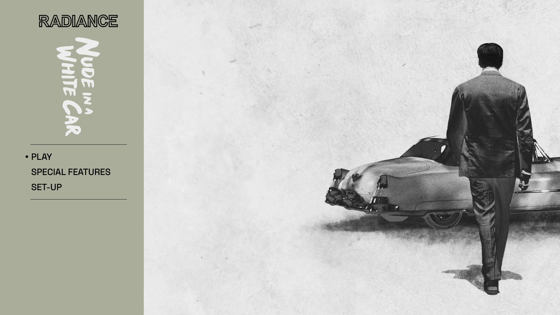 Nude in a White Car Blu-ray menu