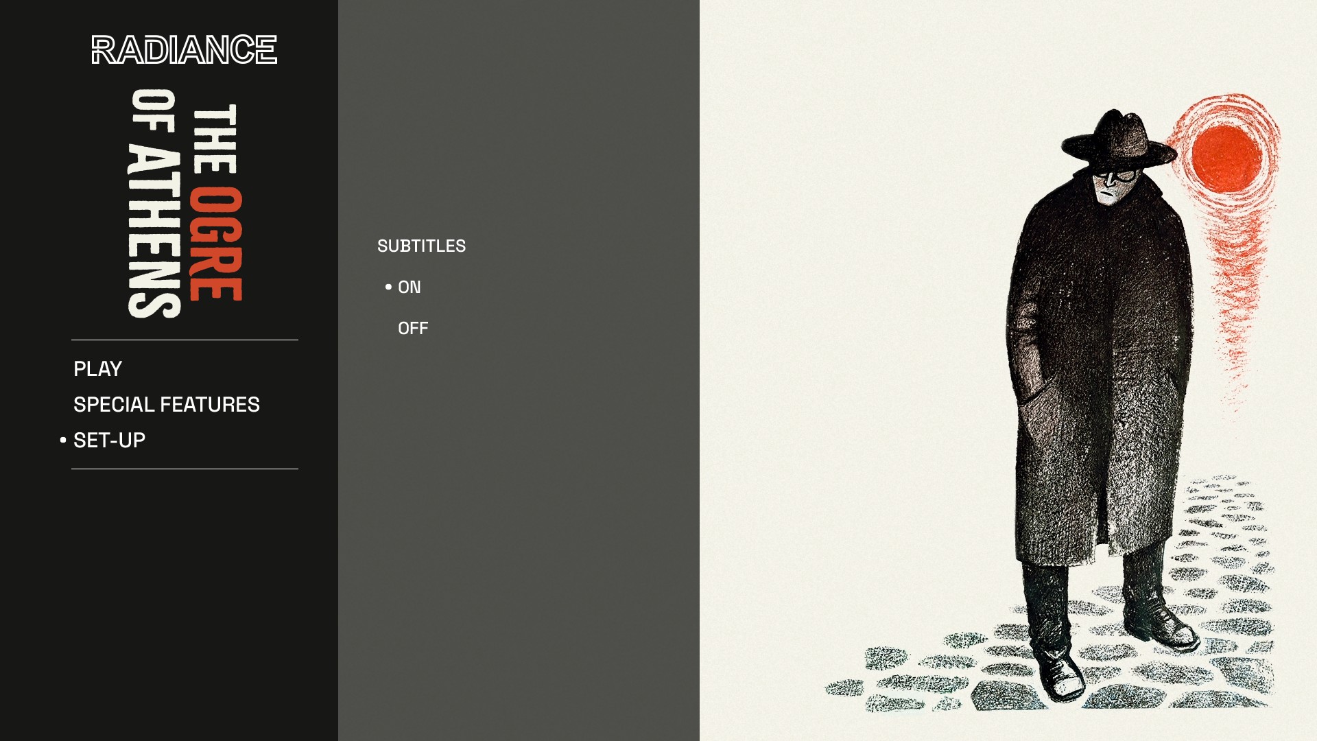 The Ogre of Athens setup menu