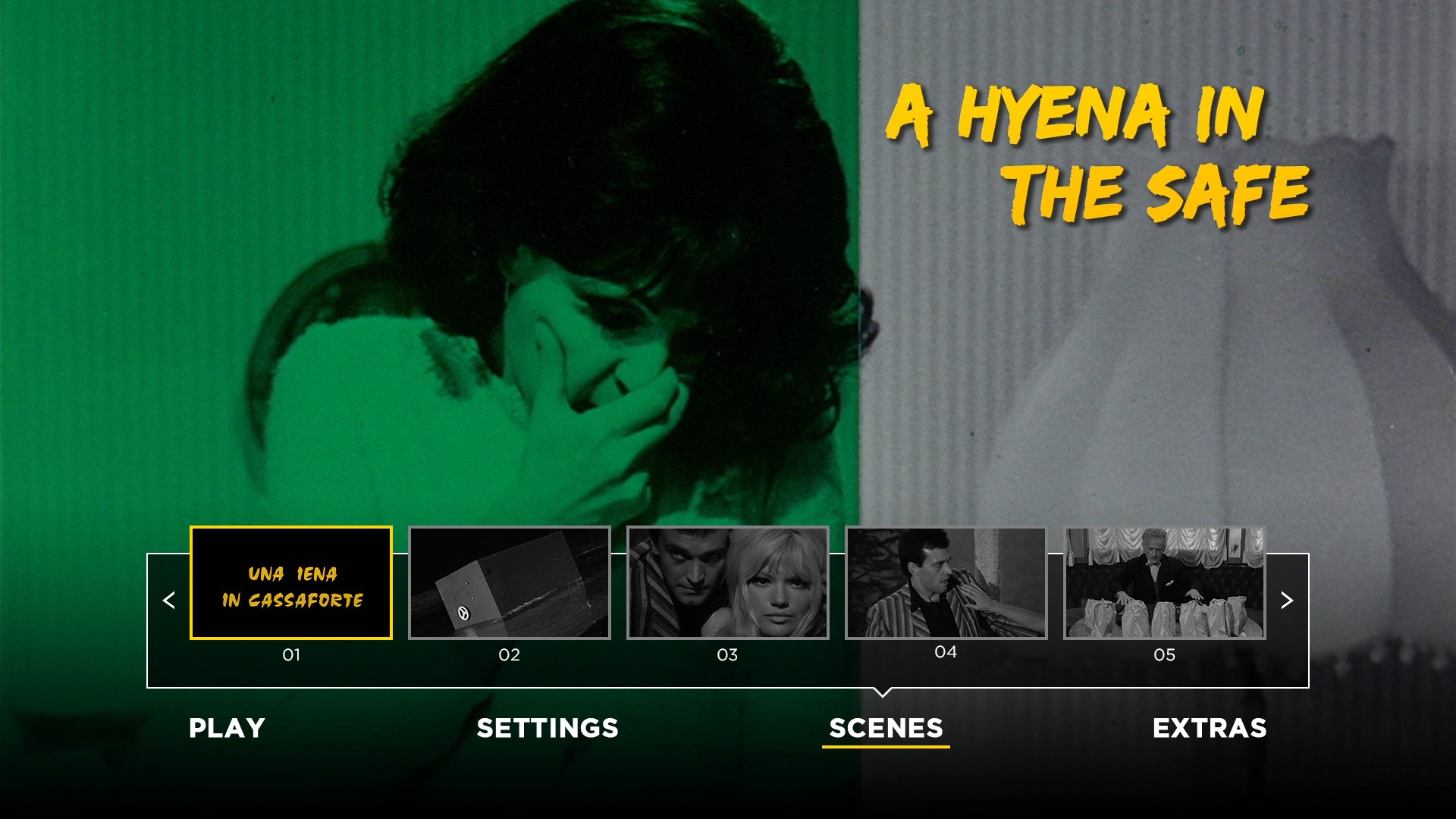 A Hyena in the Safe scene select menu