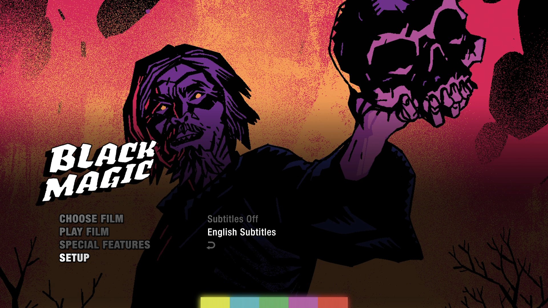 Black Magic subtitles menu