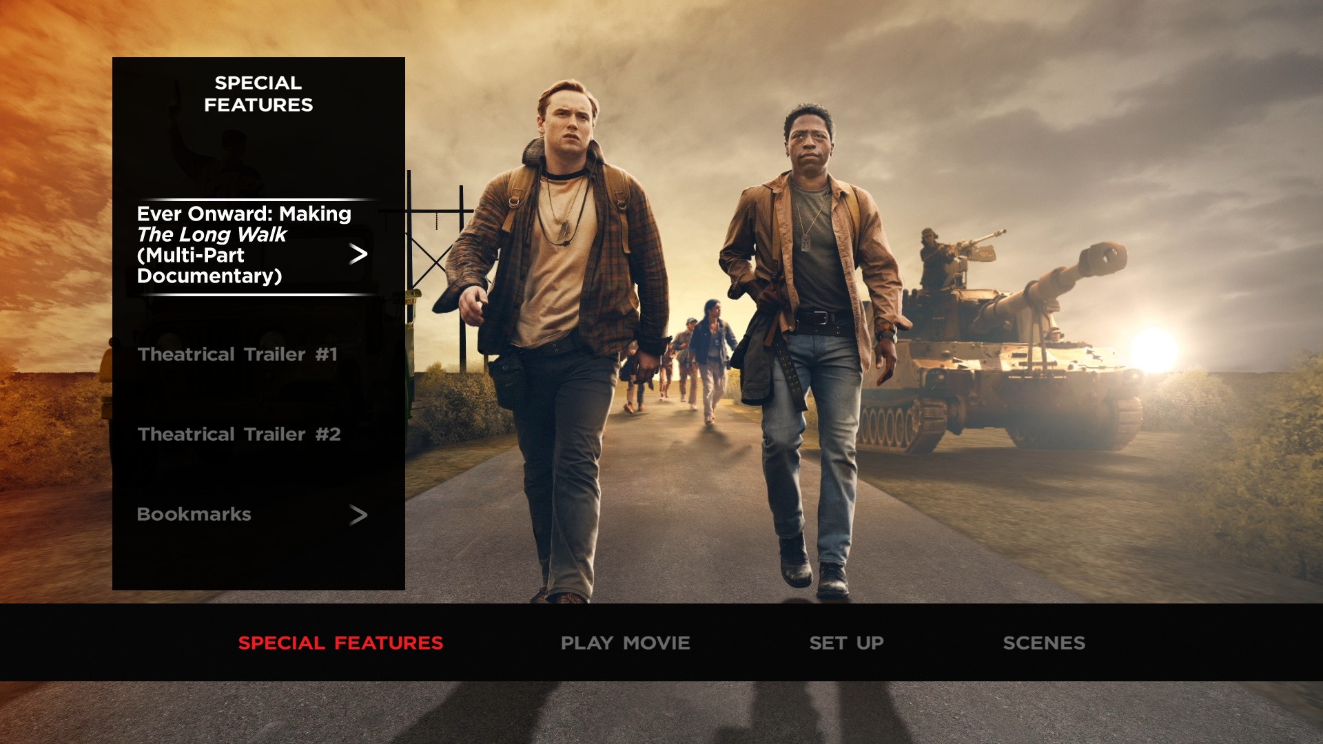 The Long Walk extras menu