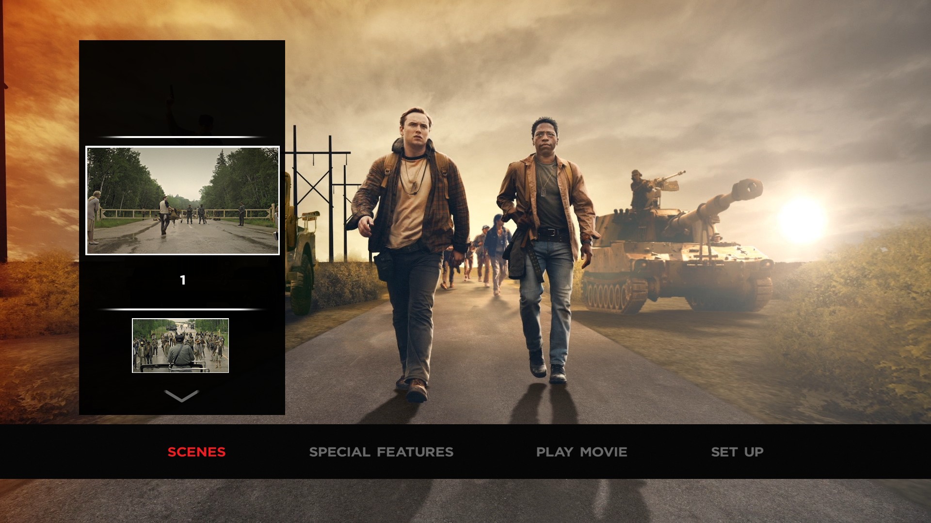 The Long Walk scene select menu