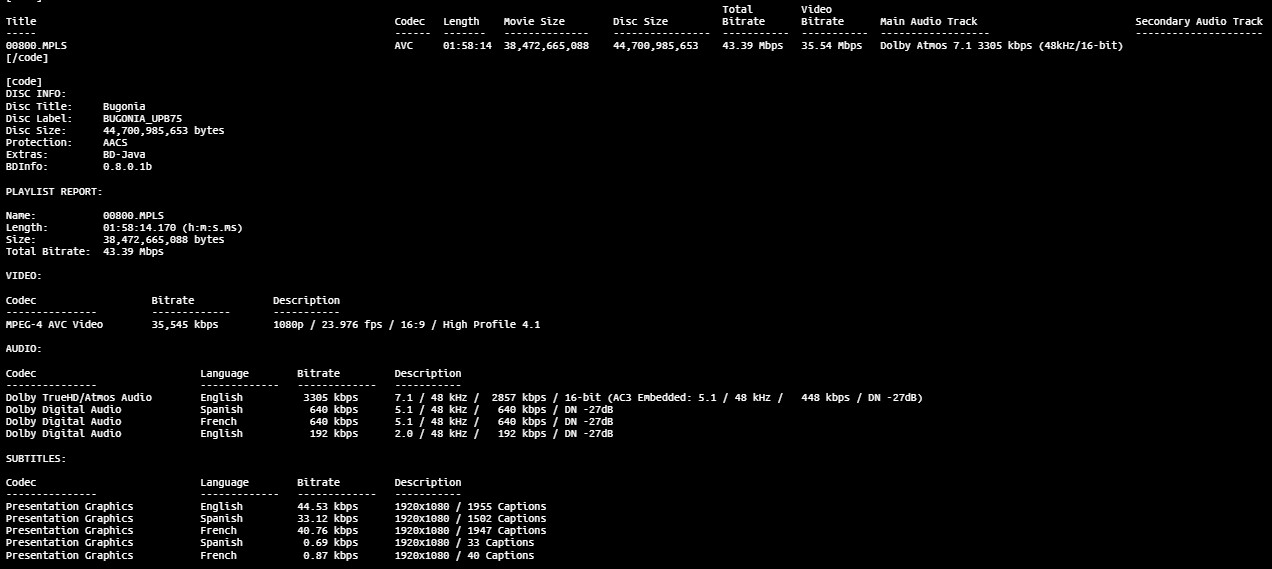 Bugonia Blu-ray BD info