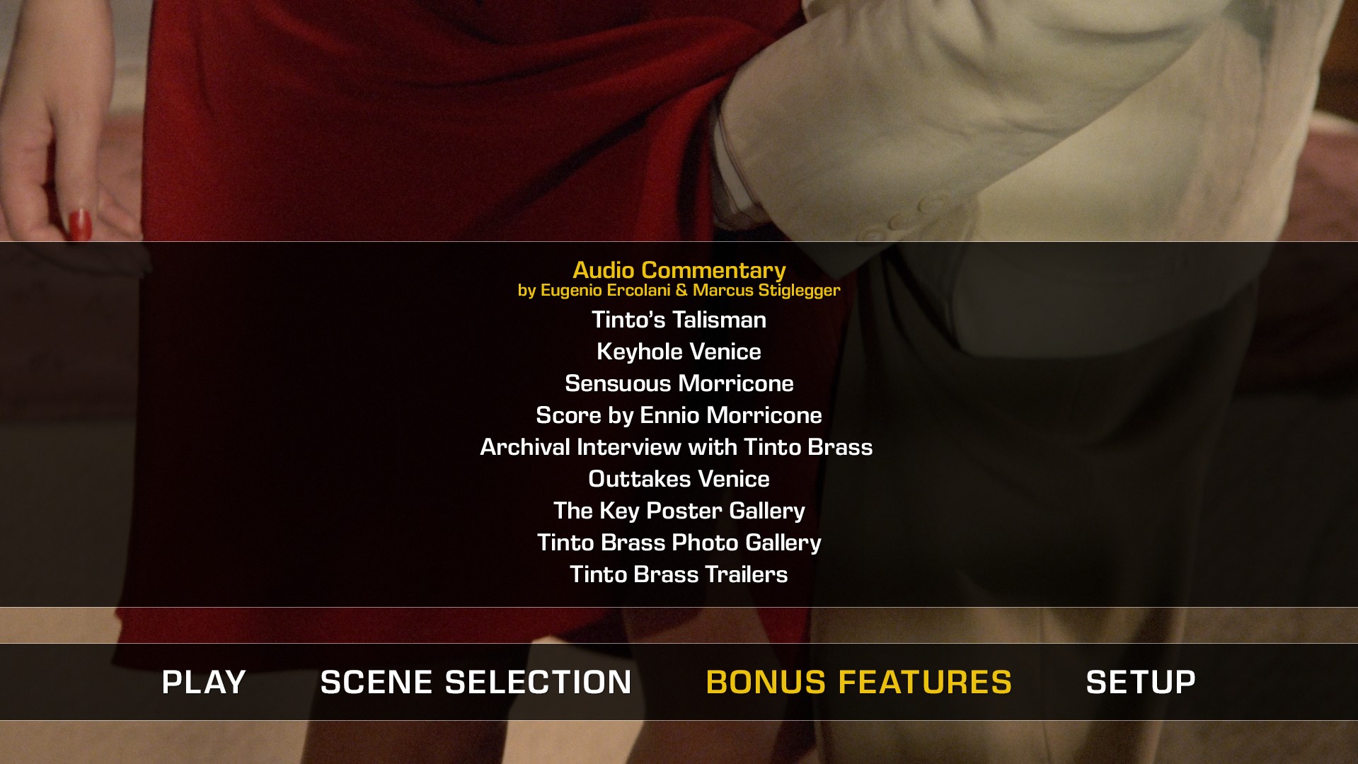 The Key 4K extras menu 2