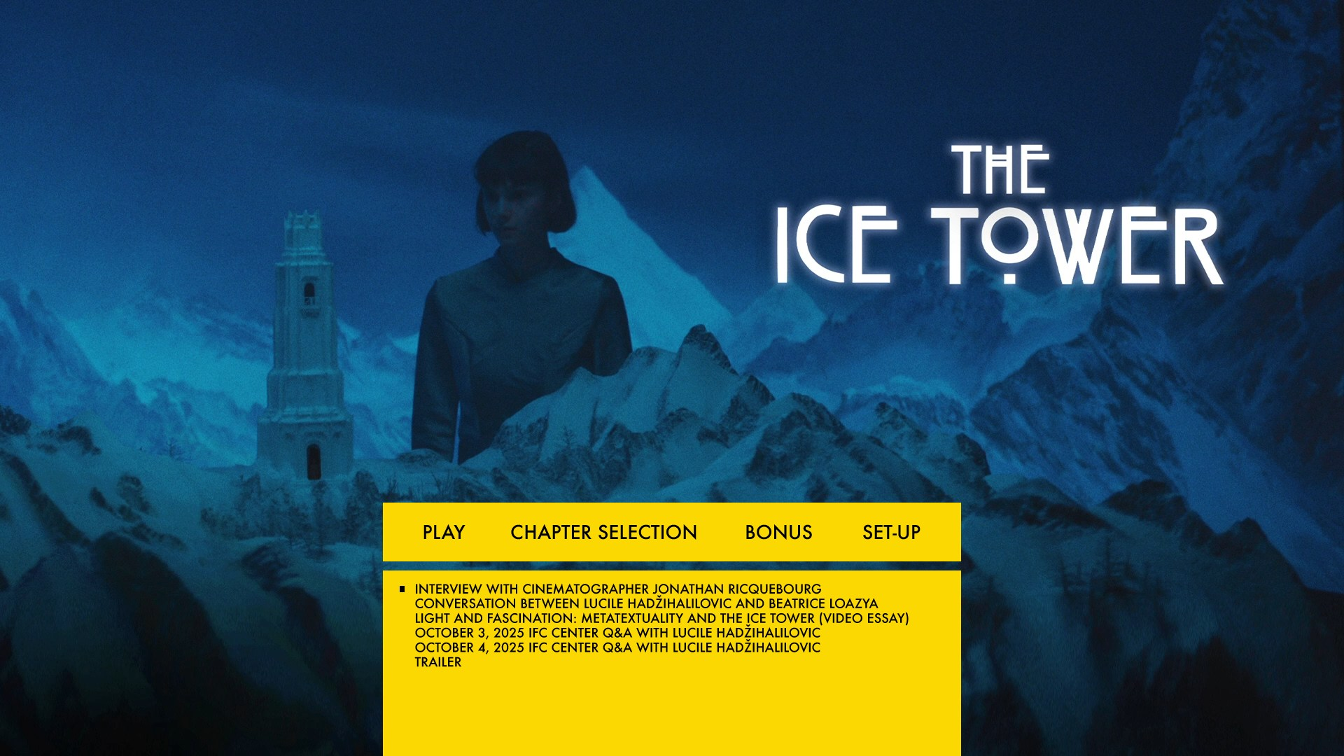 The Ice Tower extras menu