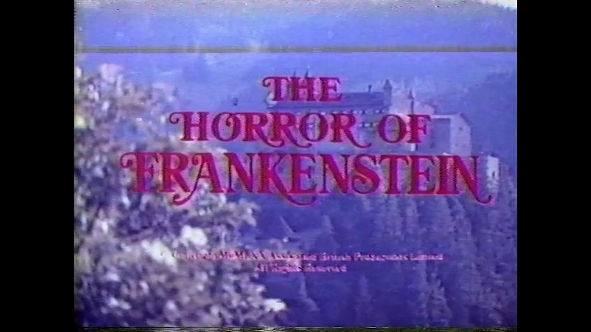 The Horror of Frankenstein 4K alternate TV opening credits